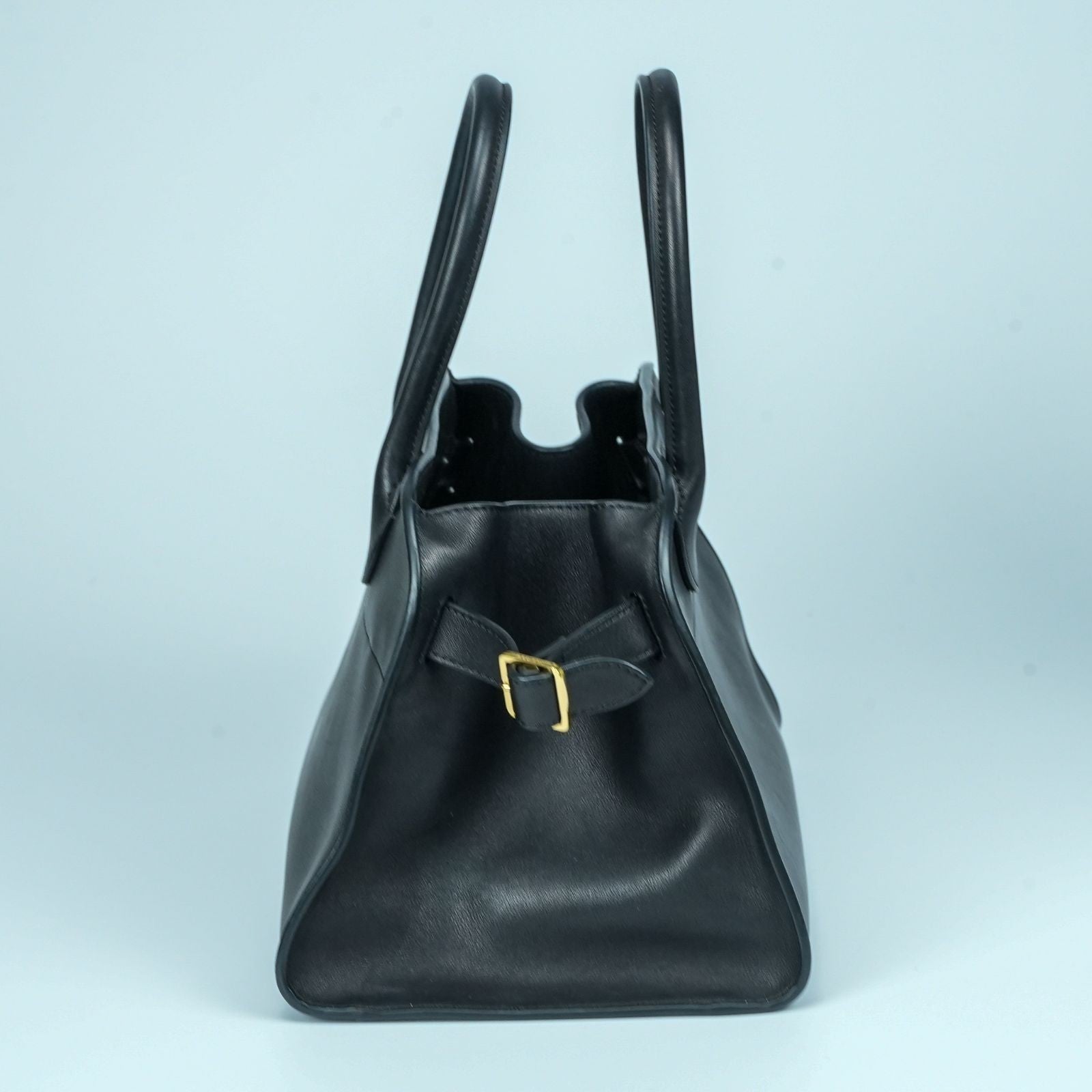 THE ROW Margaux 10 Saddle Leather 2-Way Handbag Shoulder Bag