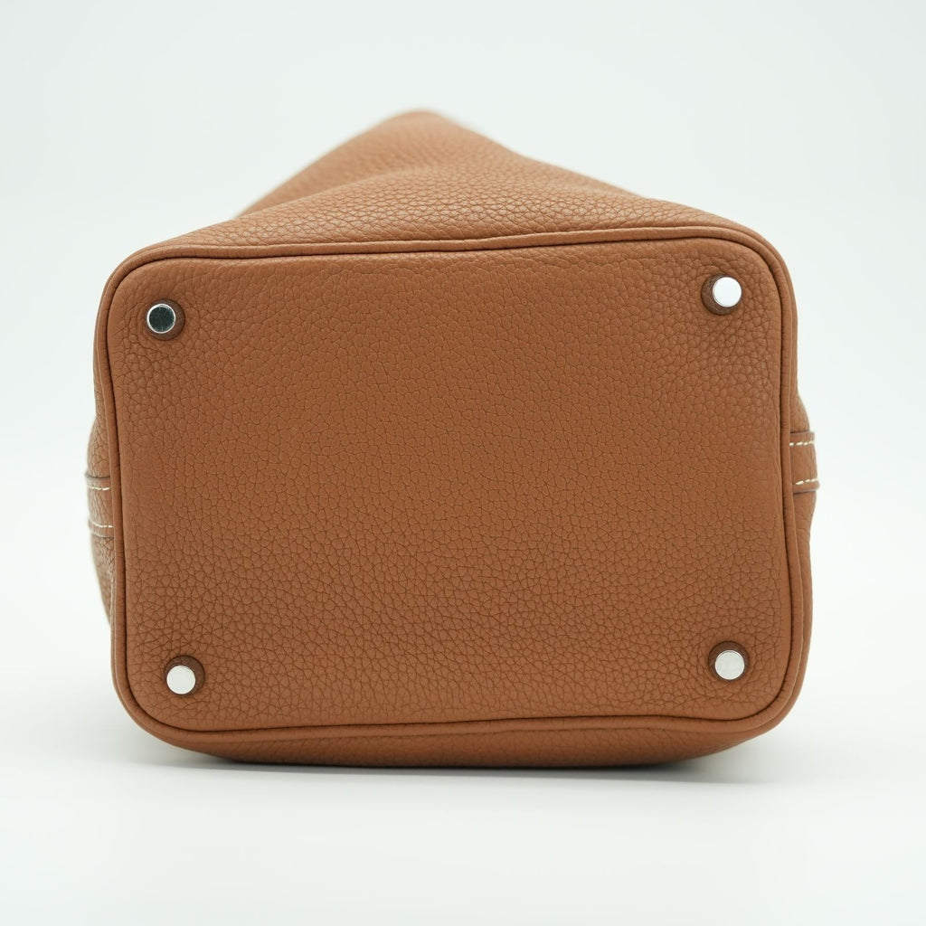 HERMES Picotin Lock PM 18 Gold Taurillon Clemence Leather Bag