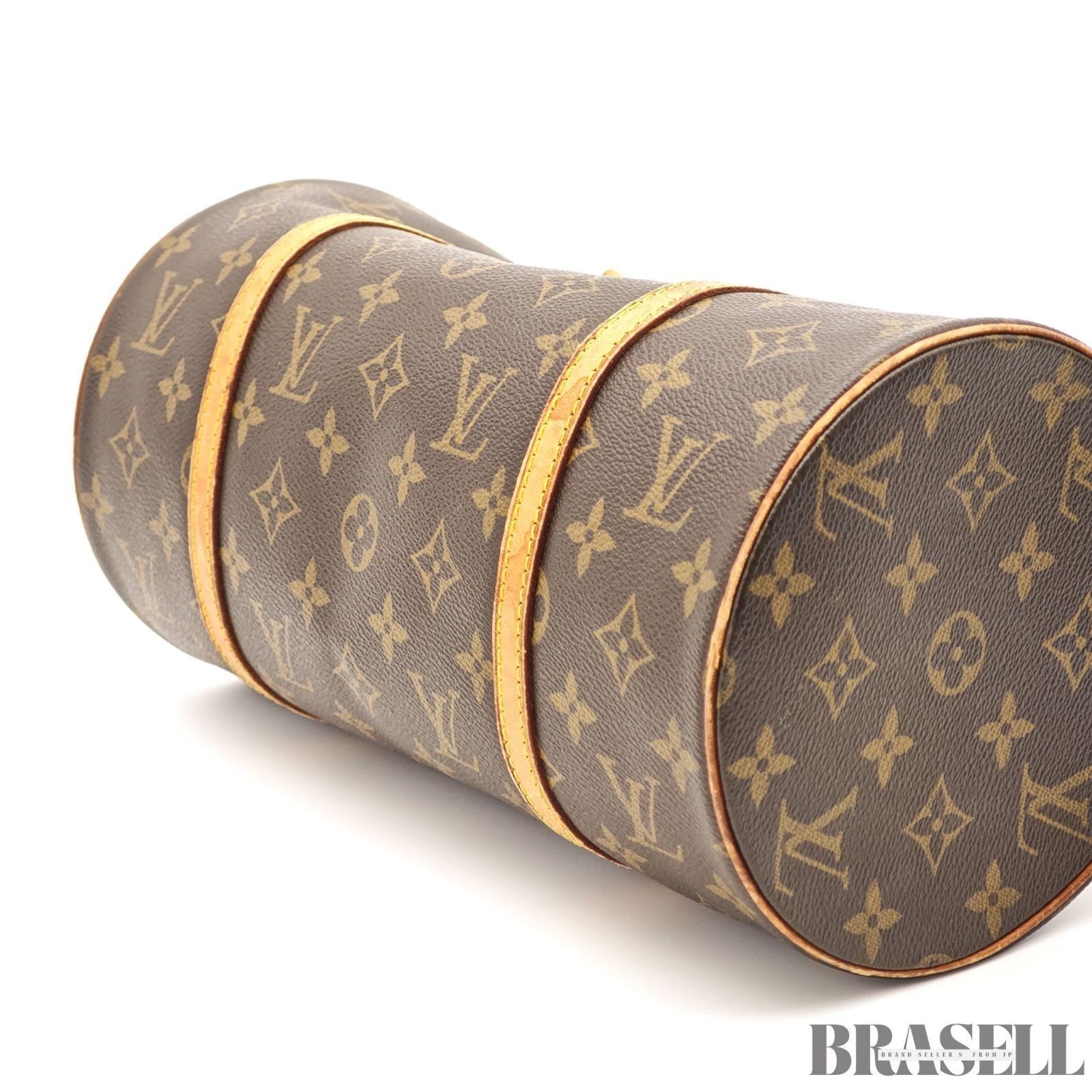 LOUIS VUITTON Papillon 30 M51385 Mini Boston Handbag Brown Monogram Canvas Pouch