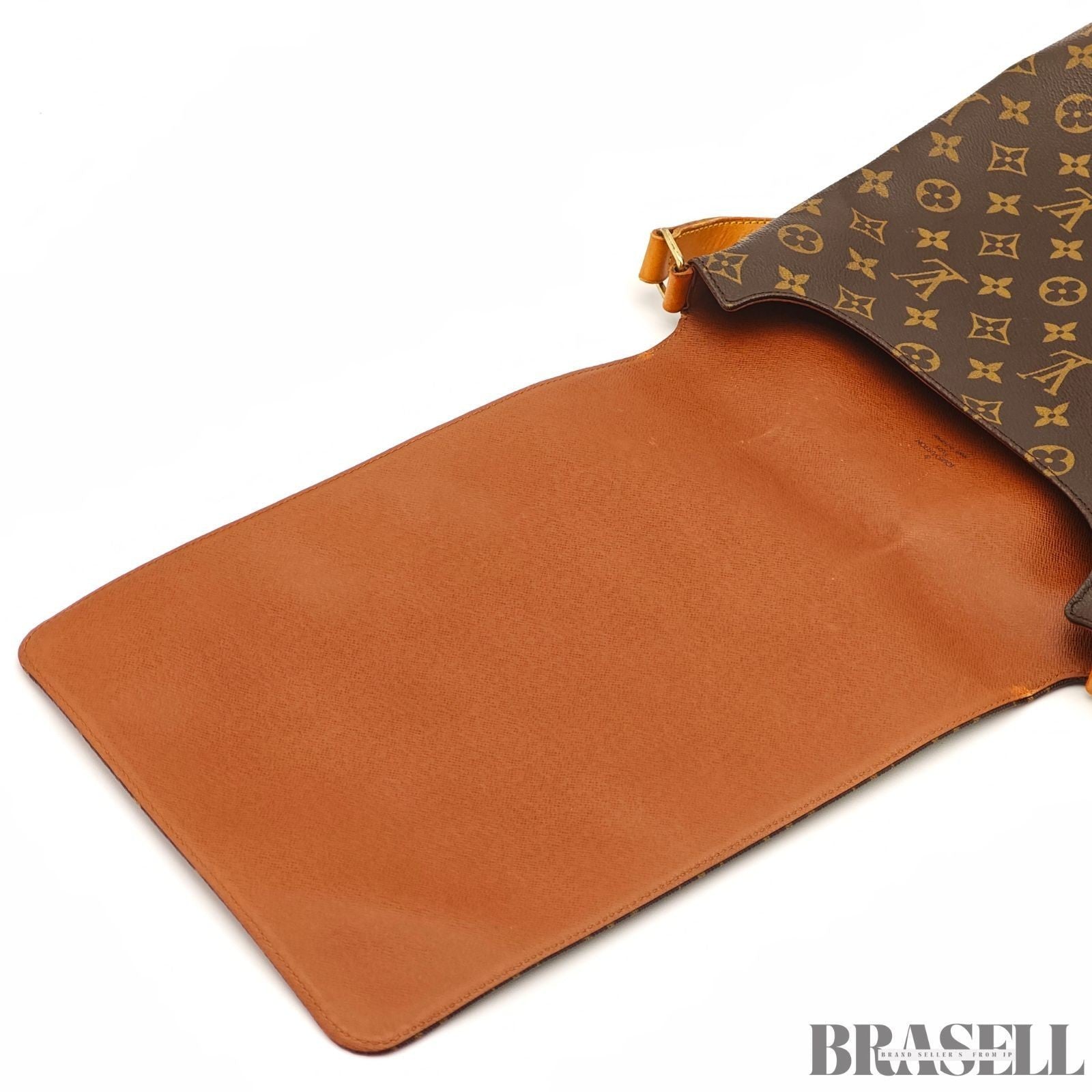 LOUIS VUITTON Musette M51256 Shoulder Bag Brown Monogram Canvas Vertical Women's