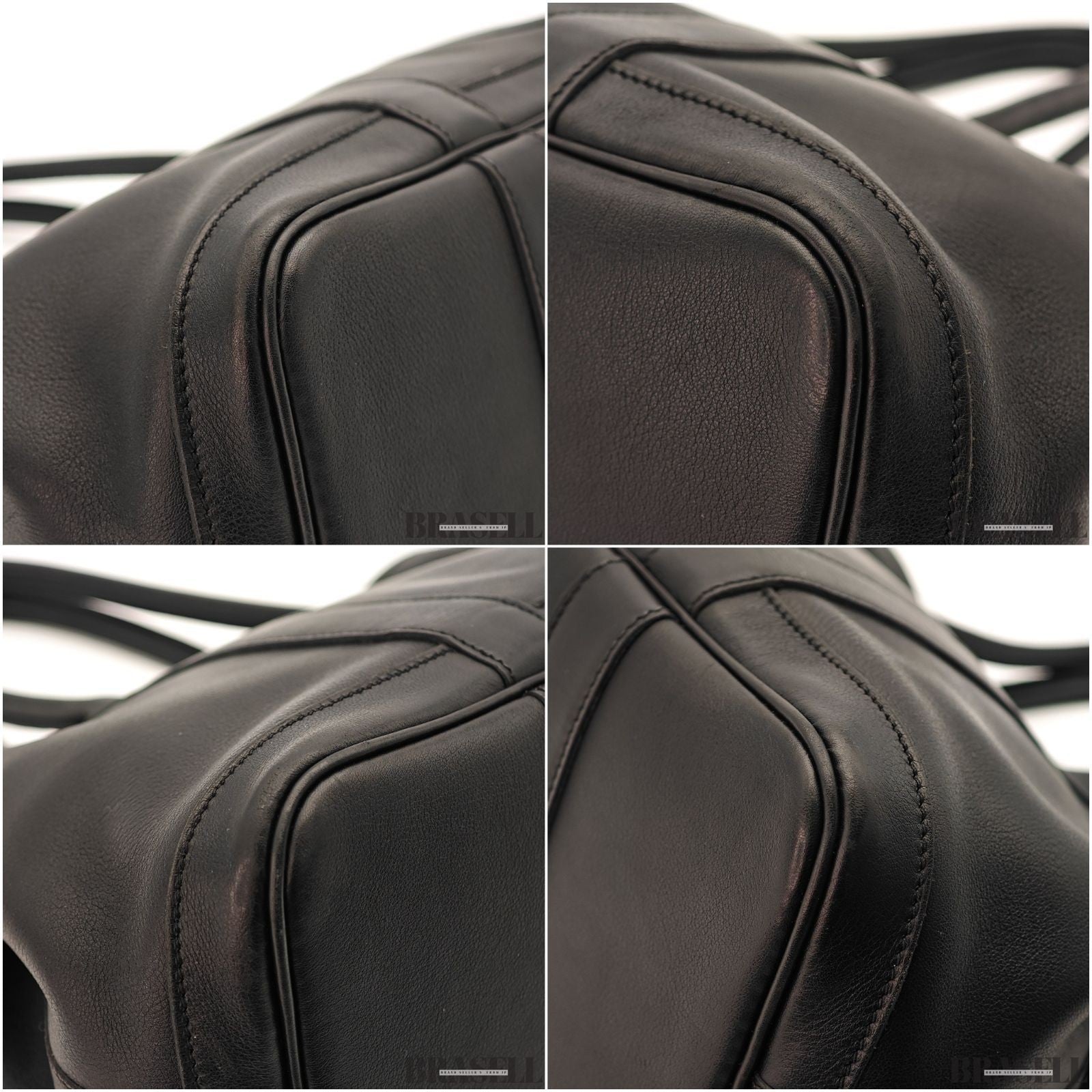 HERMES Garden Party TPM Noir Swift Leather Ginza Limited Edition Handbag Black
