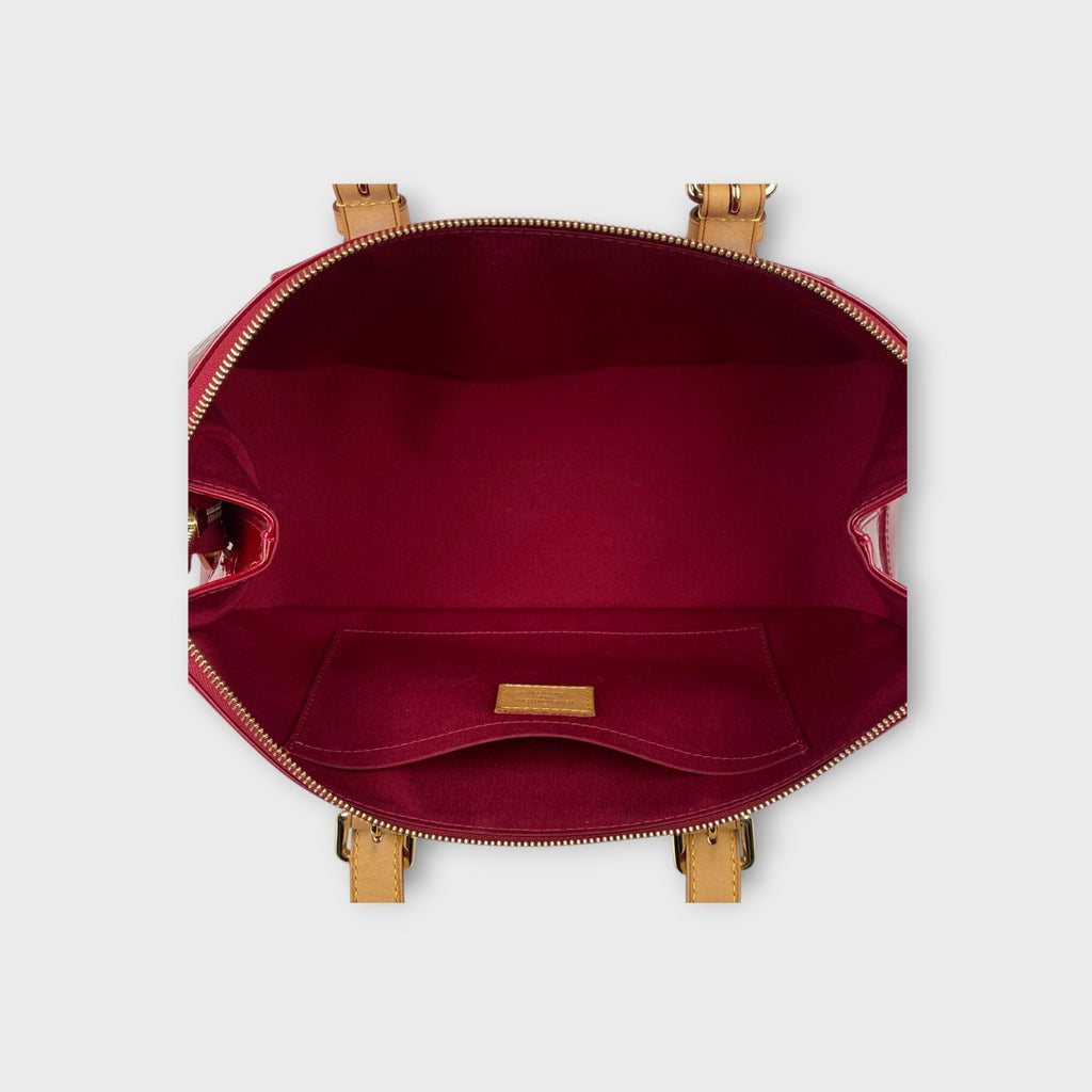 Louis Vuitton Rosewood Avenue Handbag Patent Monogram Vernis M93507【A】