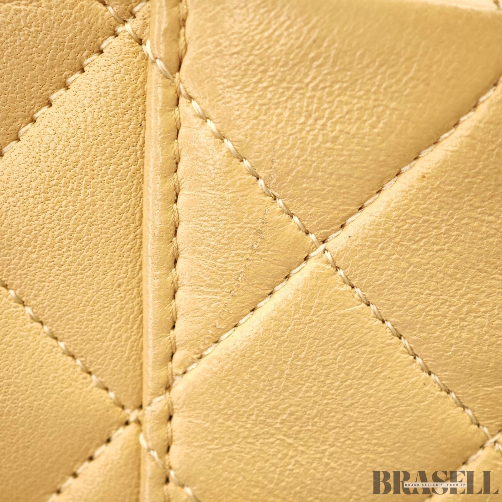 CHANEL Matelasse 25 Double Flap Lambskin 2-Way Shoulder Bag Beige Women's