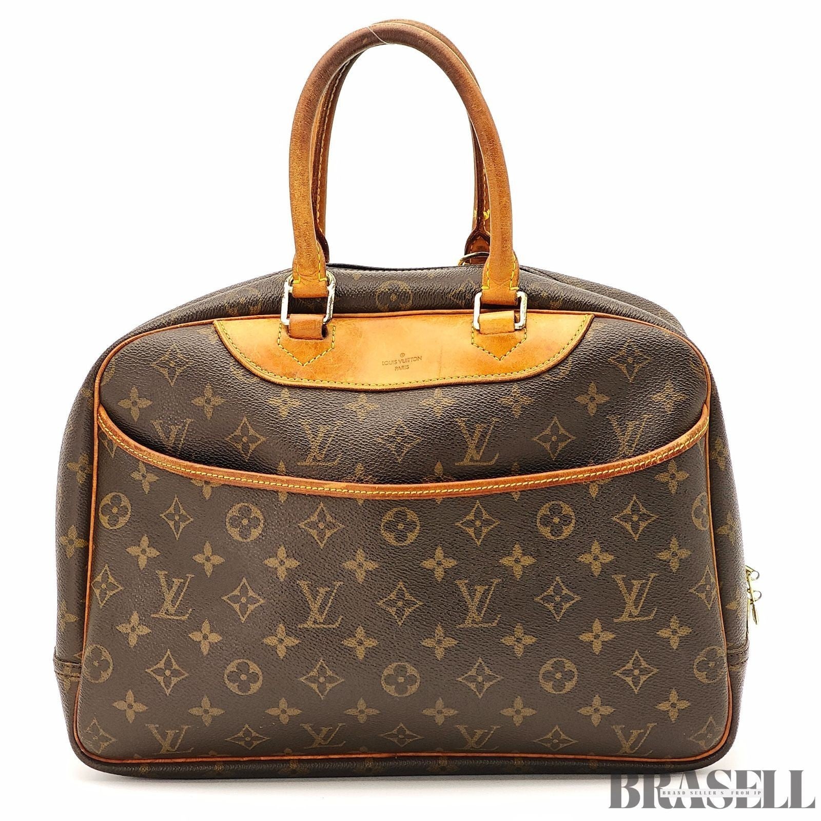 Louis Vuitton Monogram Deauville Handbag M47270 Bag Large Capacity Brown Unisex