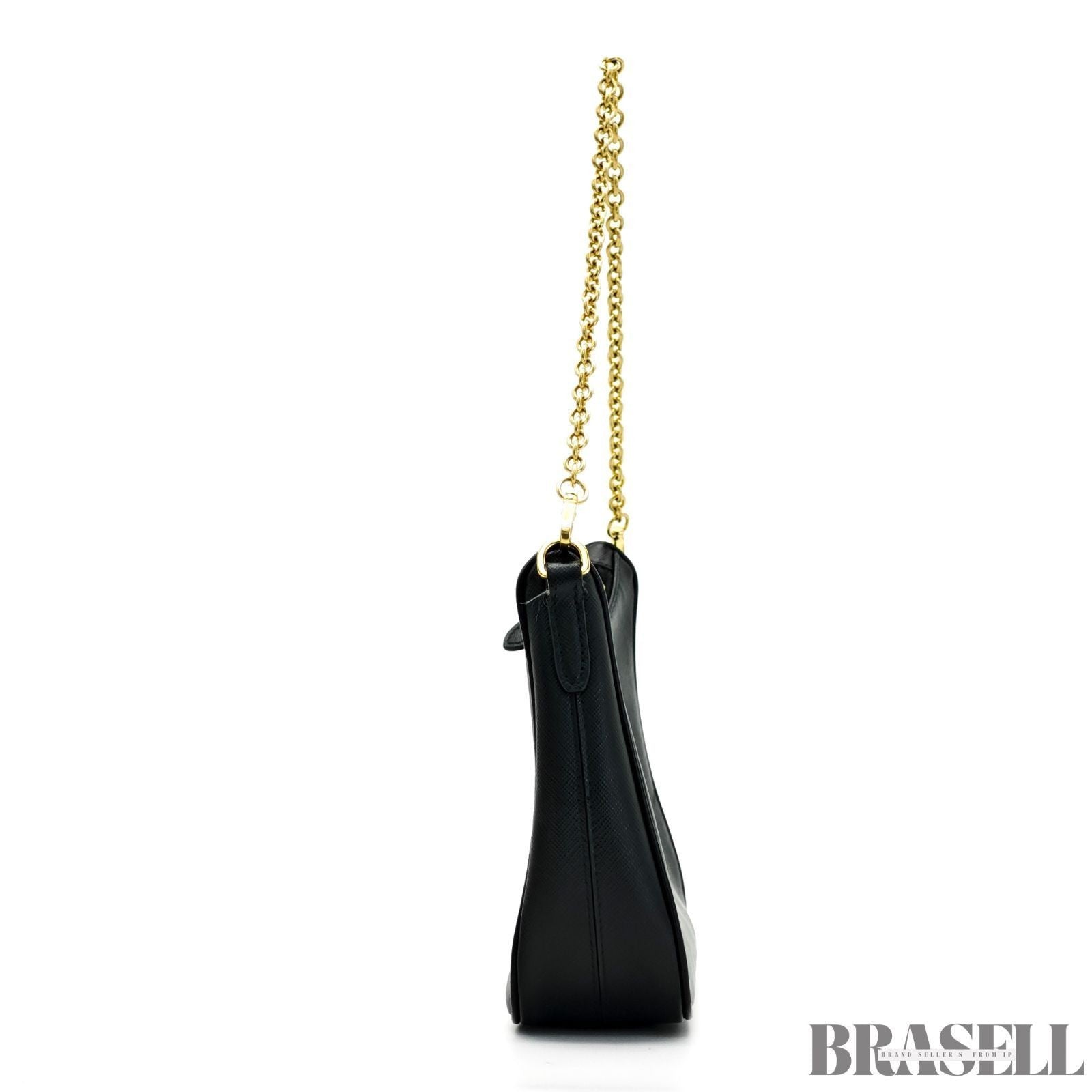 PRADA Re-Edition 2005 Saffiano 1BH204 Handbag Chain Nero Black Leather