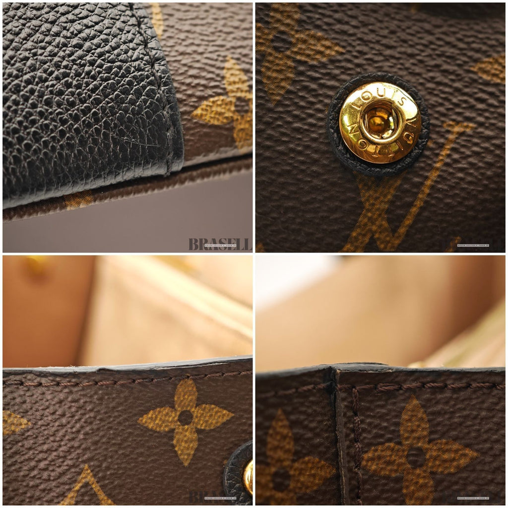 Louis Vuitton Flandrin M41595 2Way Handbag Shoulder Bag Trapezoid Brown Black
