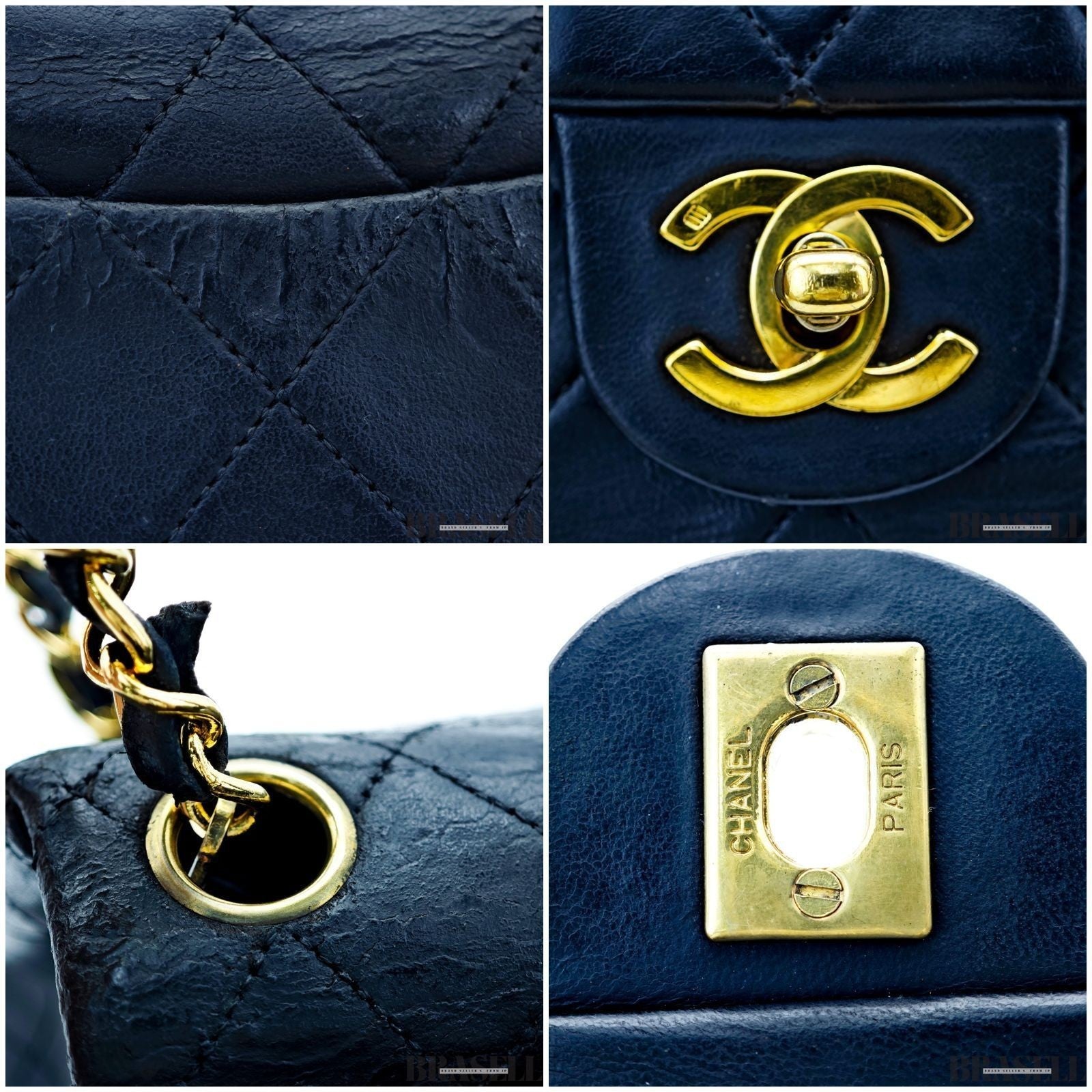 Borsa a tracolla Chanel Mini Matelassé in pelle di agnello con catena...