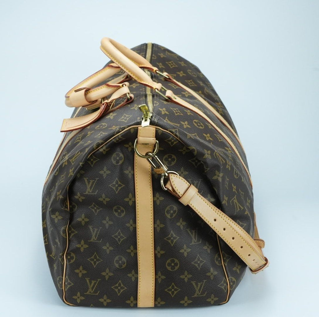 LOUIS VUITTON Keepall 55 M41416 Boston Bag Travel Bag Brown Large Capacity