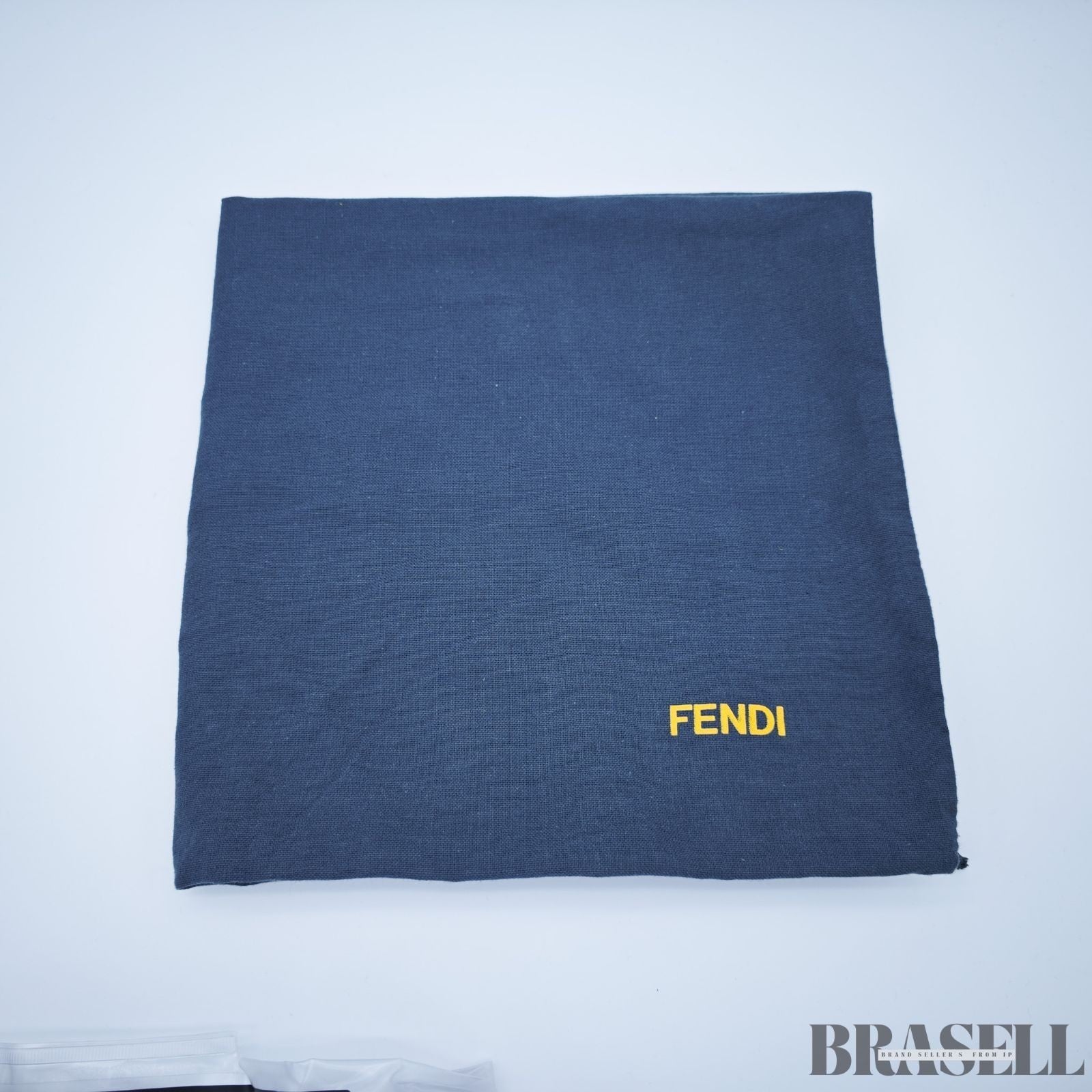 FENDI Peekaboo Large Gray Leather Handbag Shoulder Bag w/ Dust Bag Women's