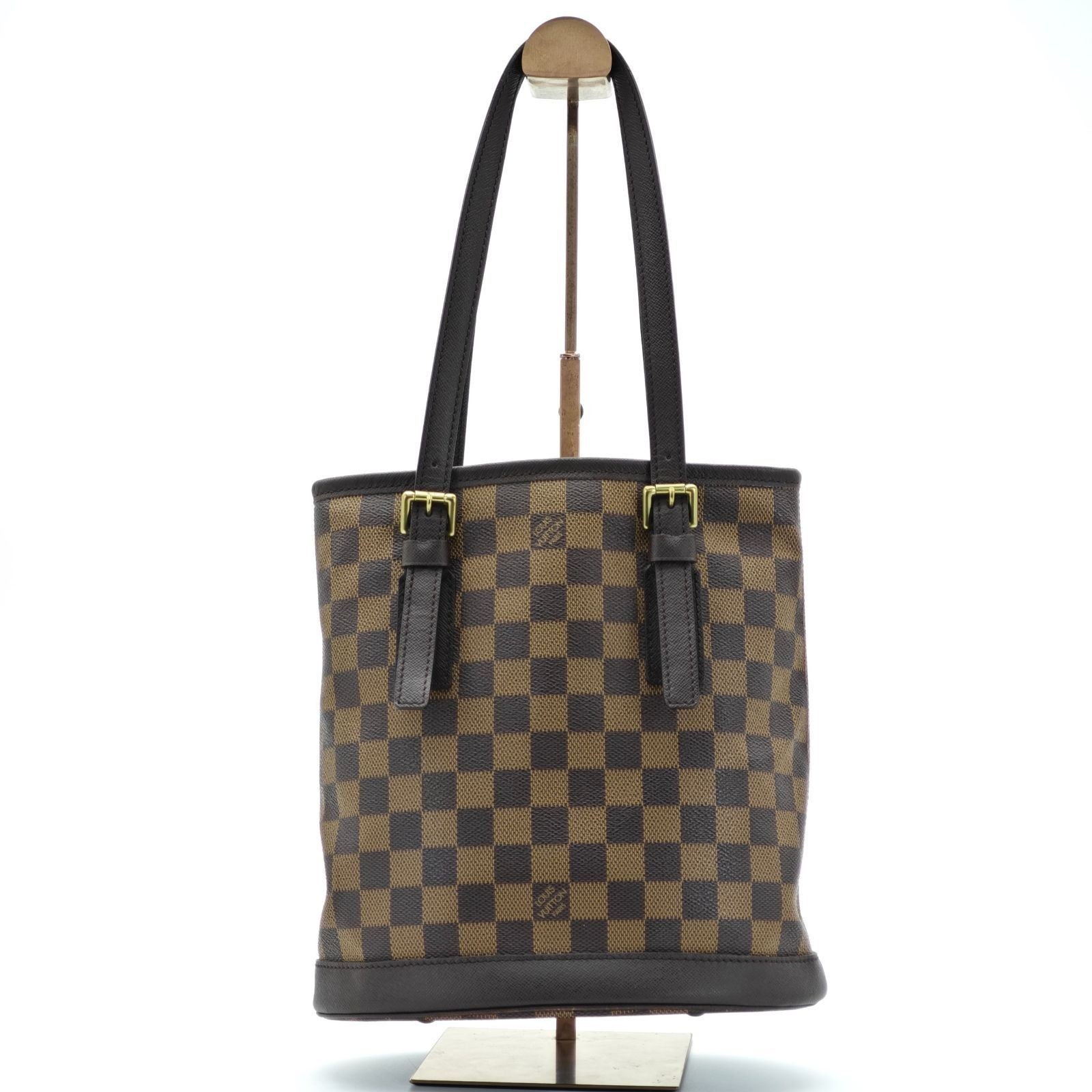 LOUIS VUITTON Damier Male Bucket Bag N42240 Tote Bag Bucket Bag Brown Women's