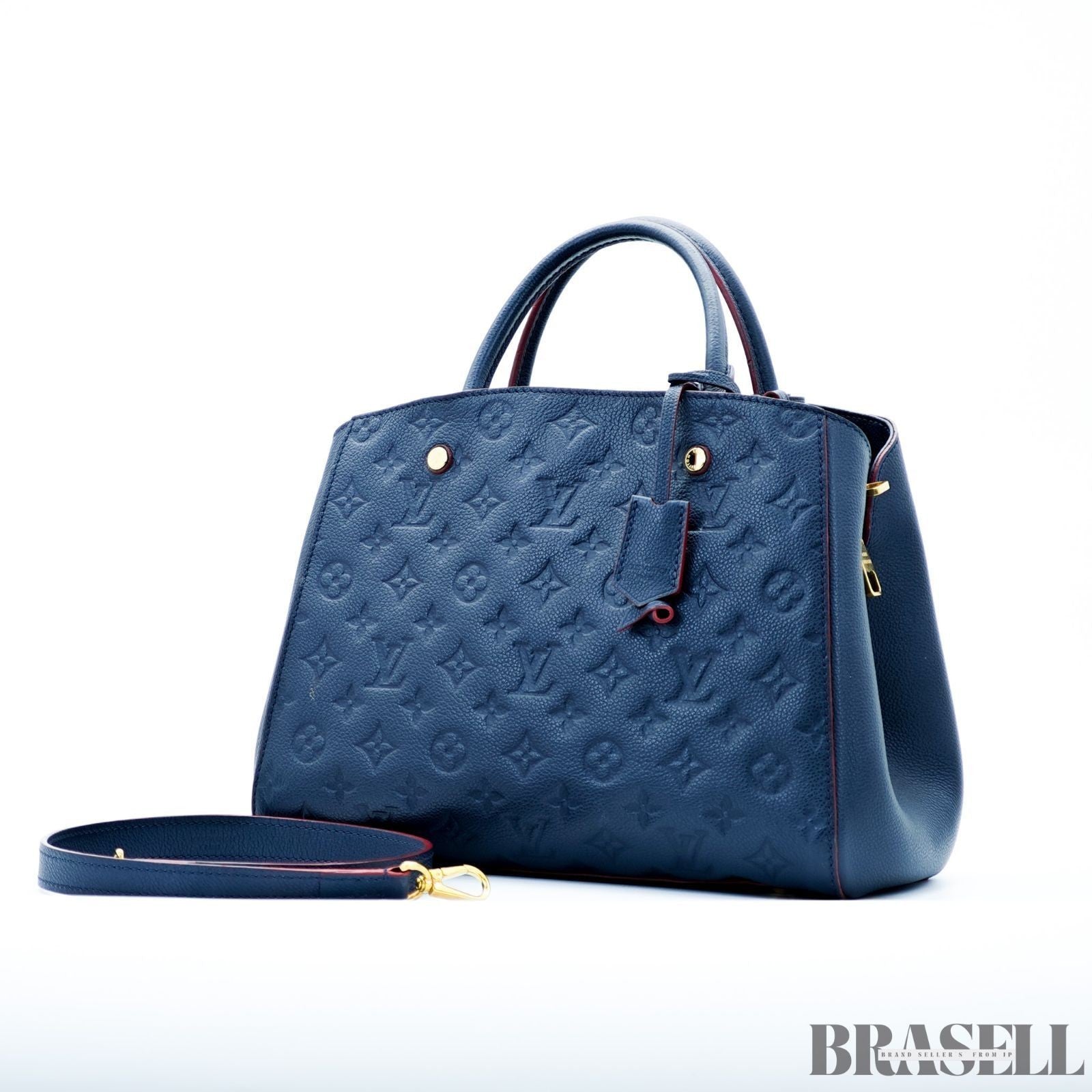 LOUIS VUITTON Montaigne MM M42746 Empreinte Marine Rouge 2-Way Handbag Women’s