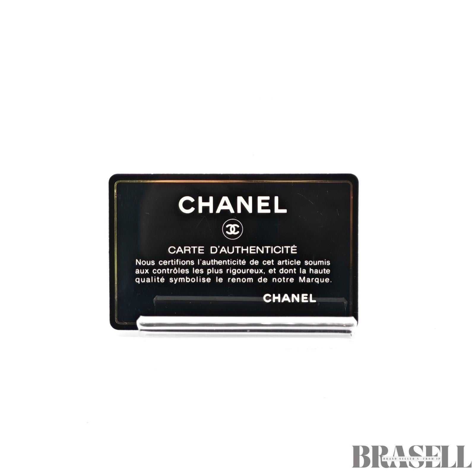 CHANEL Kelly Top Handle Bag Caviar Skin Black Handbag Women's Guarantee Card