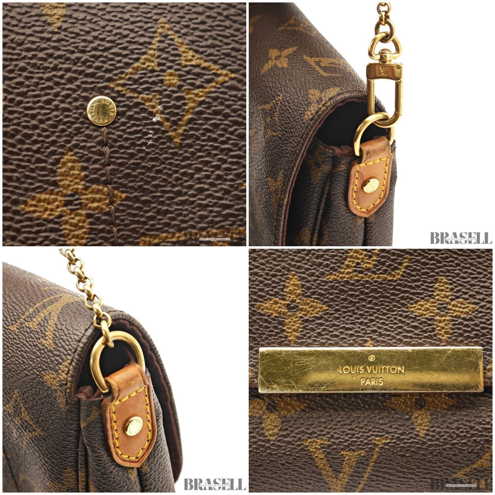 Louis Vuitton Favorite PM N41276 Handbag Mini Bag Brown With Dust Bag