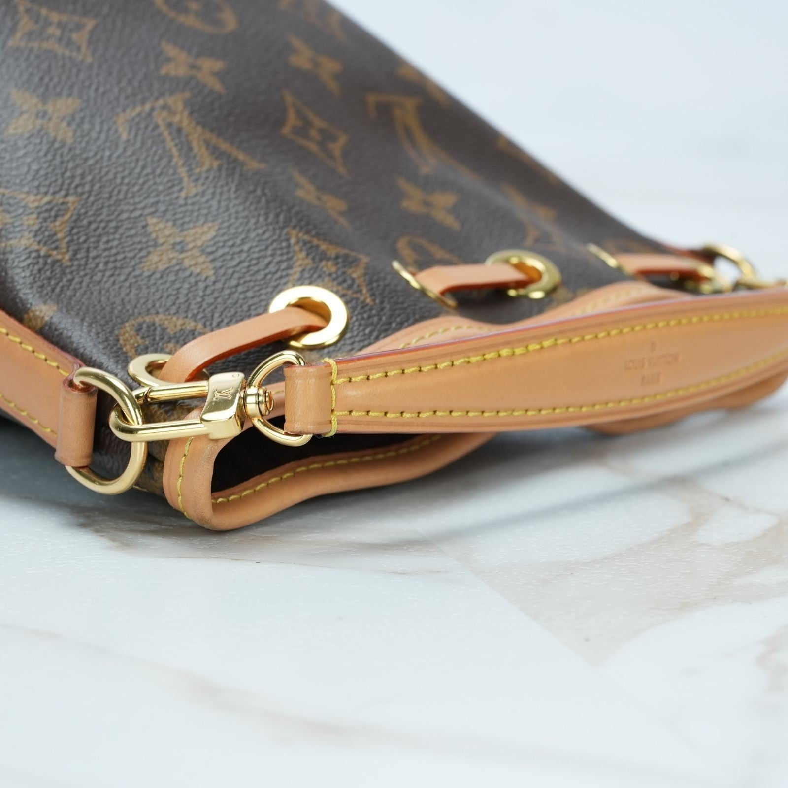 LOUIS VUITTON Nano Noe Monogram M81266 Handbag/Shoulder Bag/Bucket Bag Brown