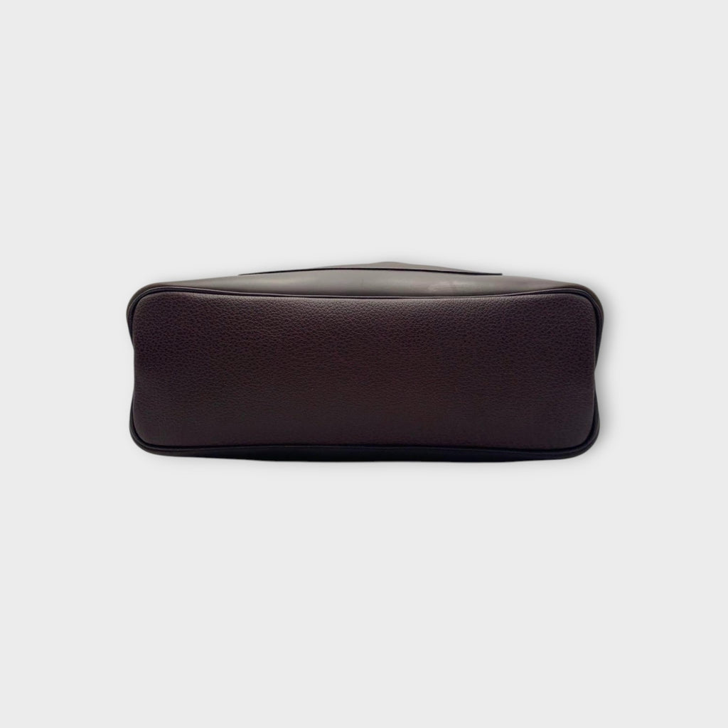 Hermès Jardinière PM Amazonia Rubber Resin Canvas F Stamp Shoulder Bag Black 【A】