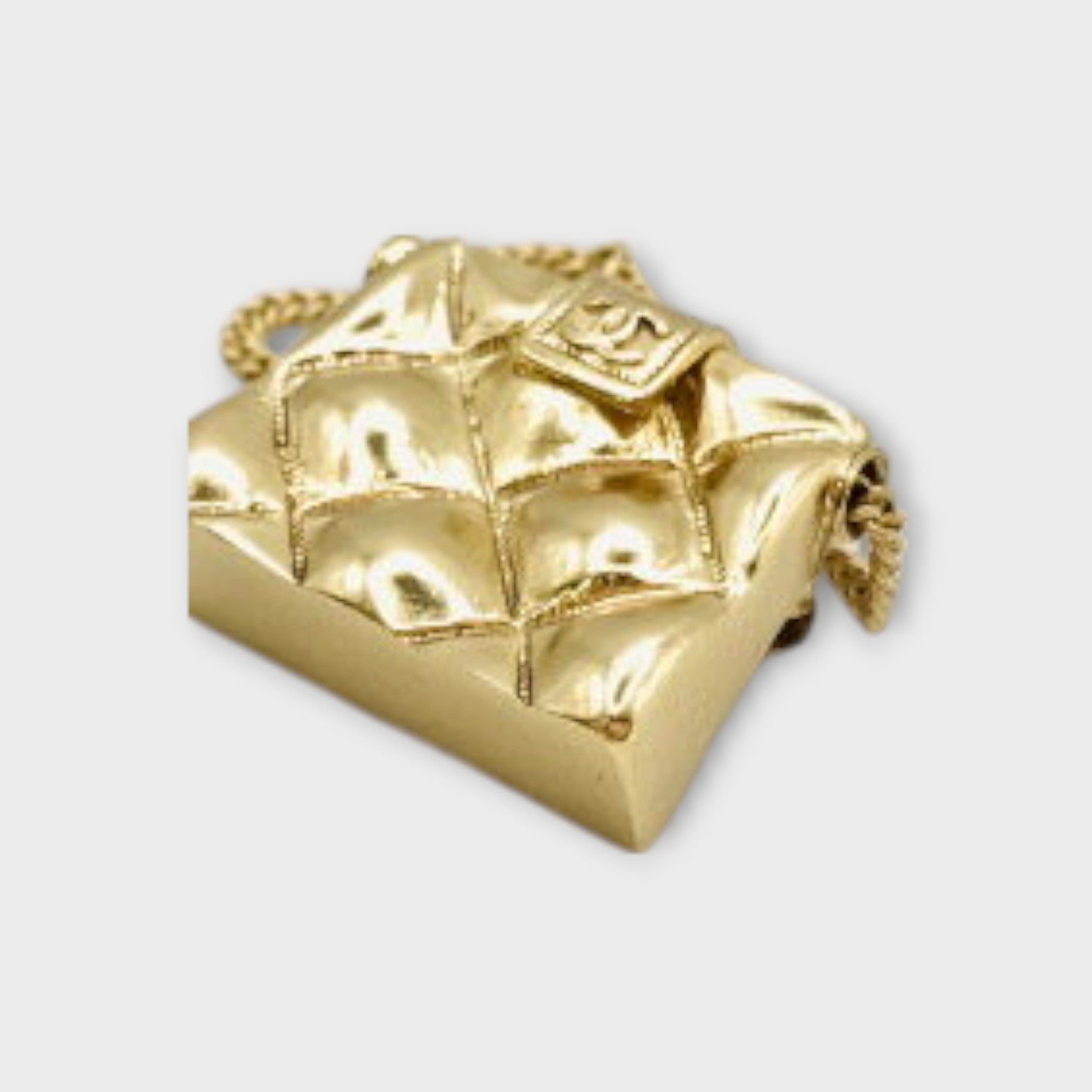 Chanel Coco Mark Matelassé Bag Motif Double Chain Gold【A】