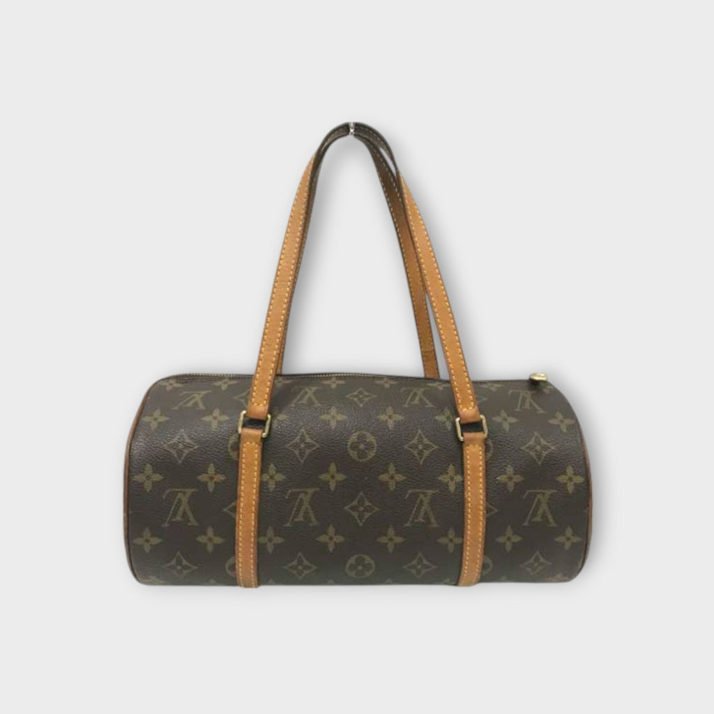 Louis Vuitton M51385 Papillon 30 Monogram Handbag Cylindrical PVC Leather【B】