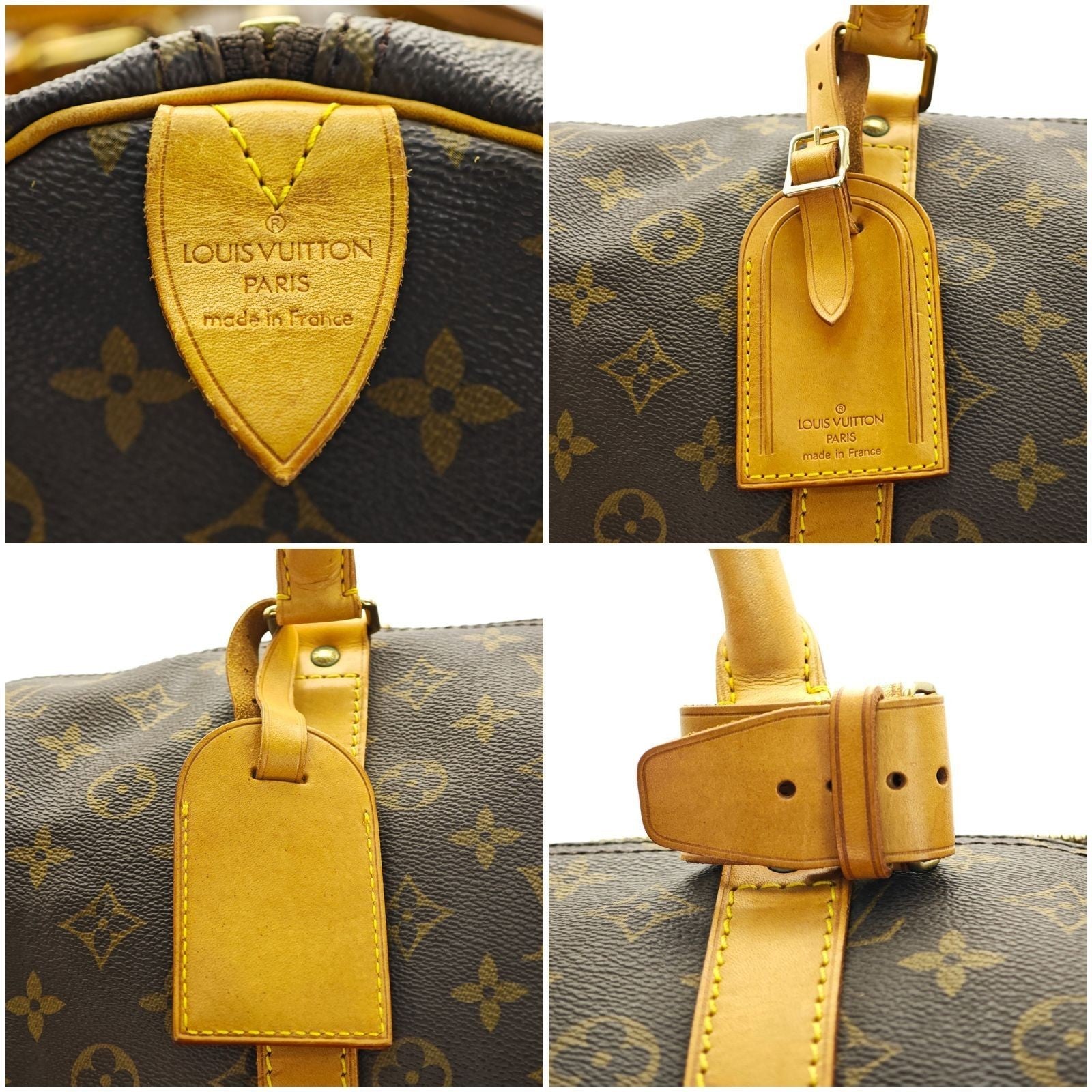 LOUIS VUITTON Keepall 55 M41424 Monogram Travel Boston Bag Brown Unisex
