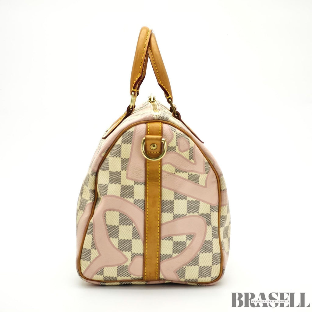 Louis Vuitton Speedy Bandoulière 30 Tahiti N41052 2Way Handbag Ivory Pink