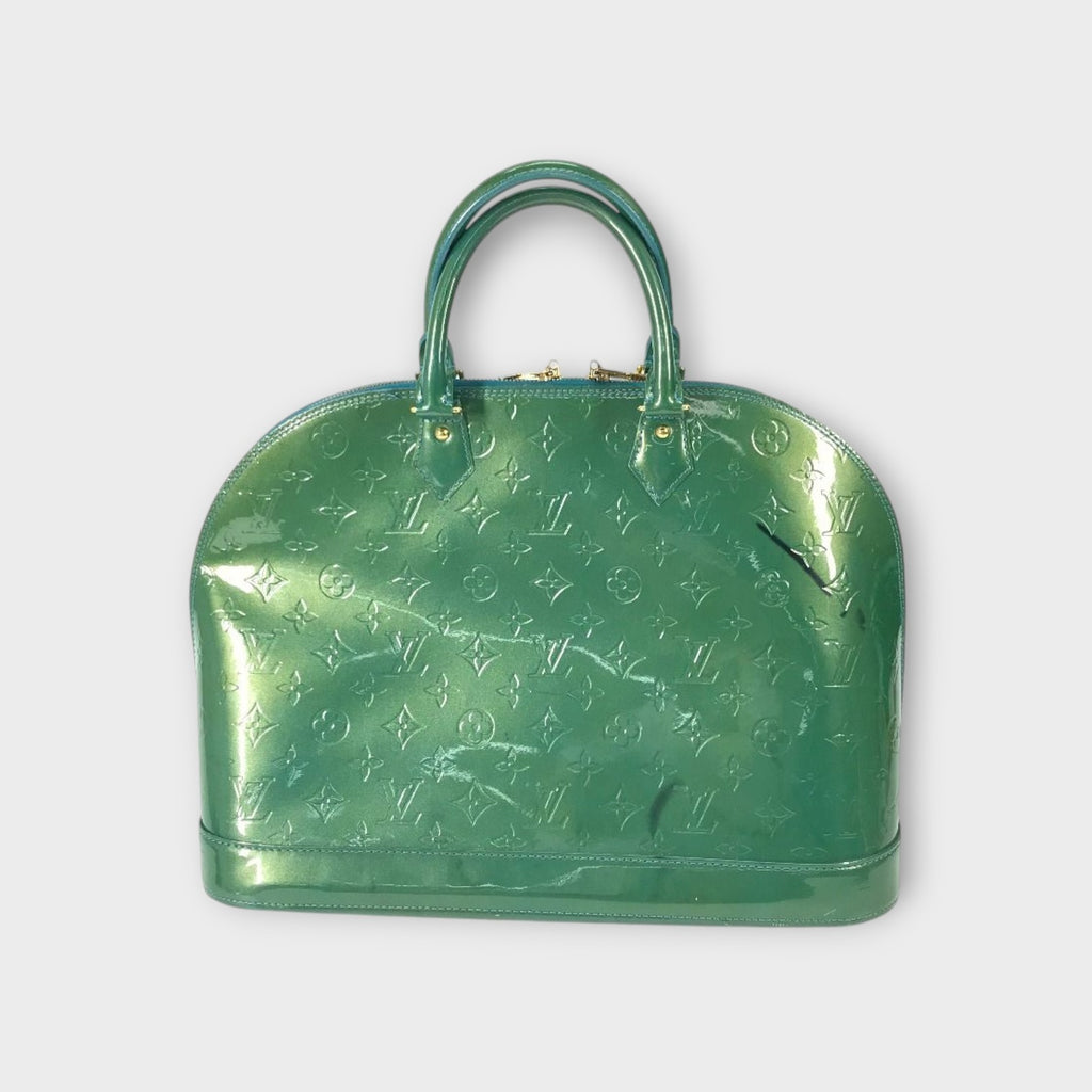 Louis Vuitton Handbag Tote Bag Alma GM M93628 Monogram Vernis Green 【B】