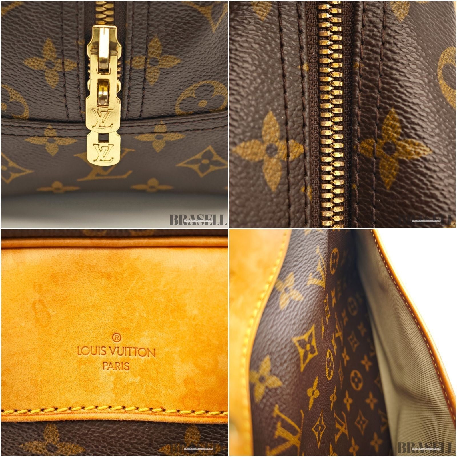 Louis Vuitton M47270 Monogram Deauville Handbag M47270 PVC Coated Canvas Brown