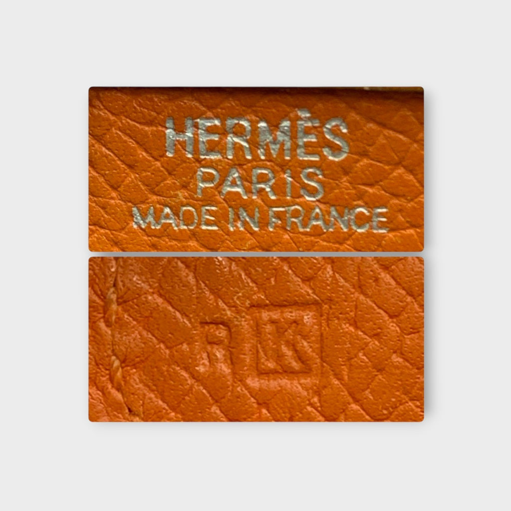 Hermès Vespa TPM Shoulder Bag Veau Epsom Orange Leather K Stamp 【B】