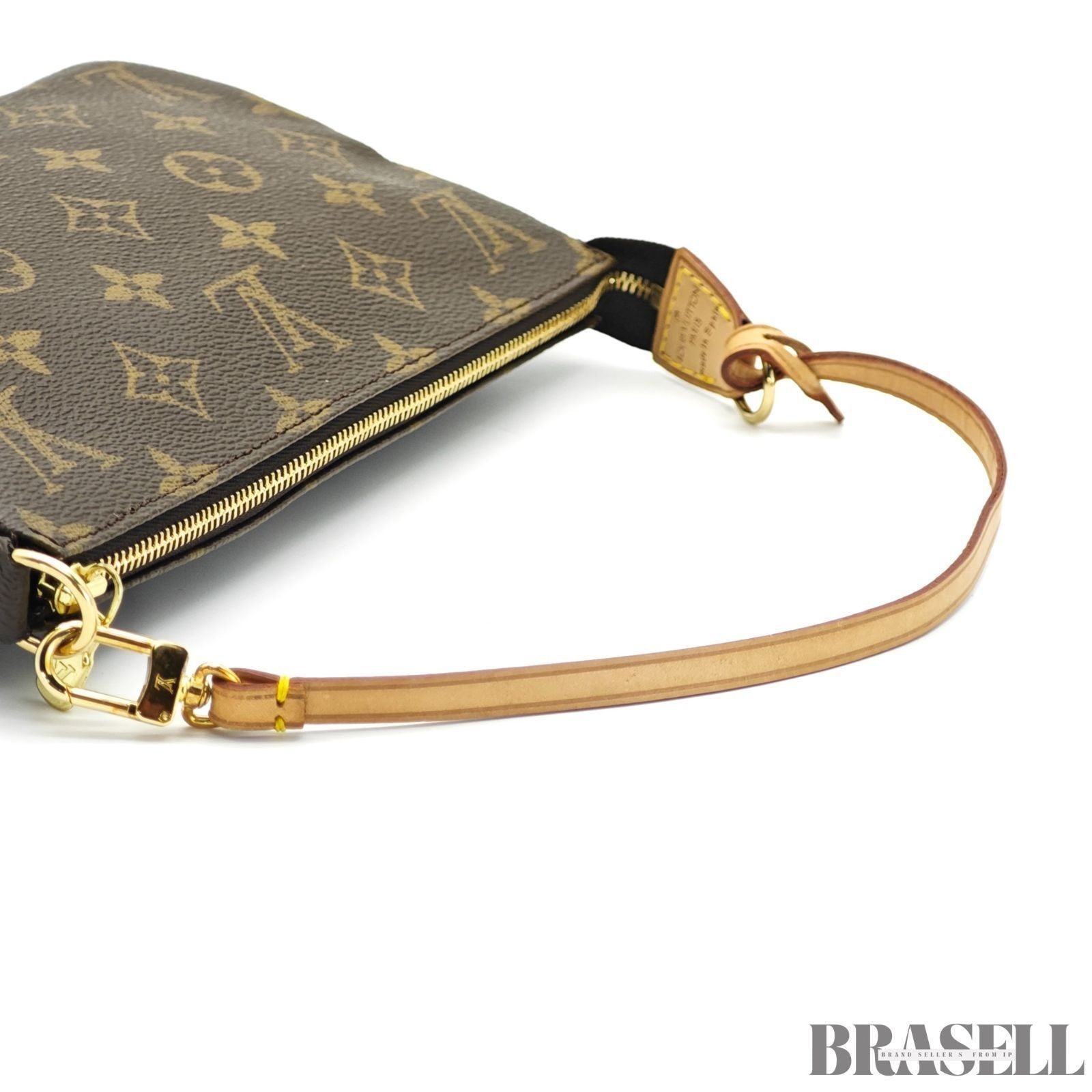 LOUIS VUITTON Pochette Accessoires M51980 Monogram Mini Handbag Brown Women’s