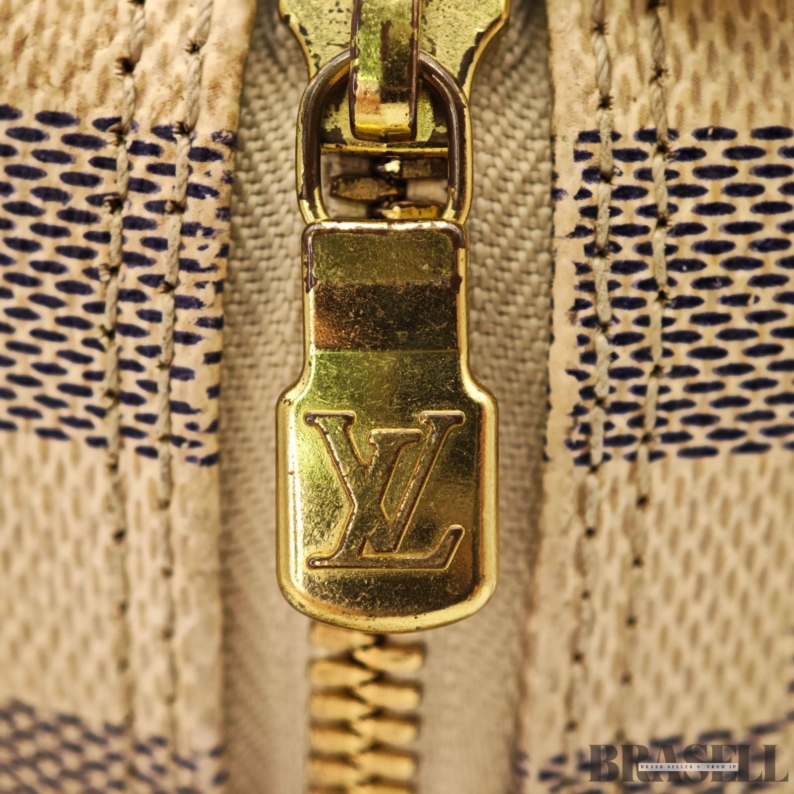 Louis Vuitton Damier Azur Naviglio N51189 Messenger Bag Shoulder Bag Off White