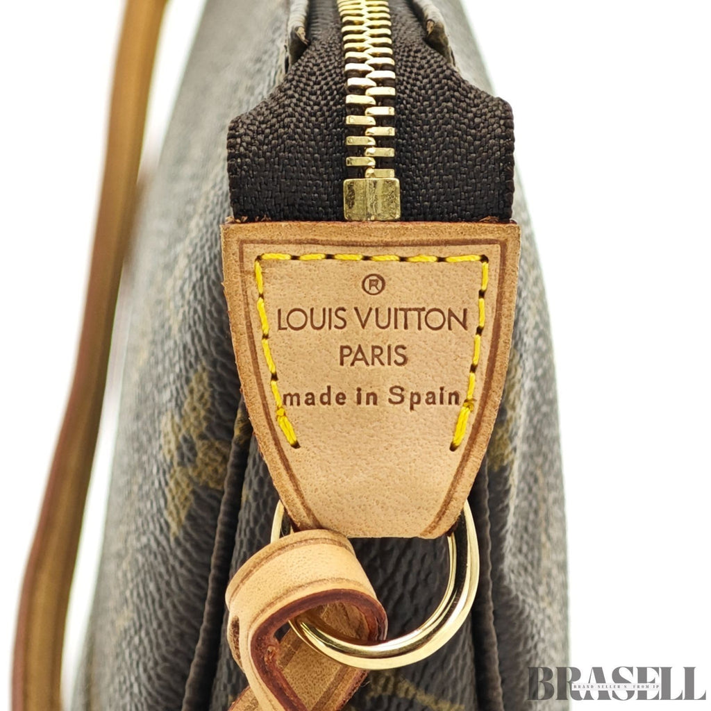 LOUIS VUITTON Pochette Accessoires M51980 Monogram Mini Handbag Brown Women’s