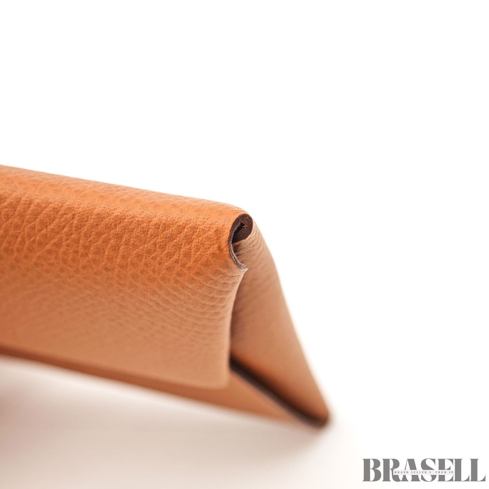 Hermes Bastia Coin Case Campact Wallet Leather France Gold Unisex w/Box
