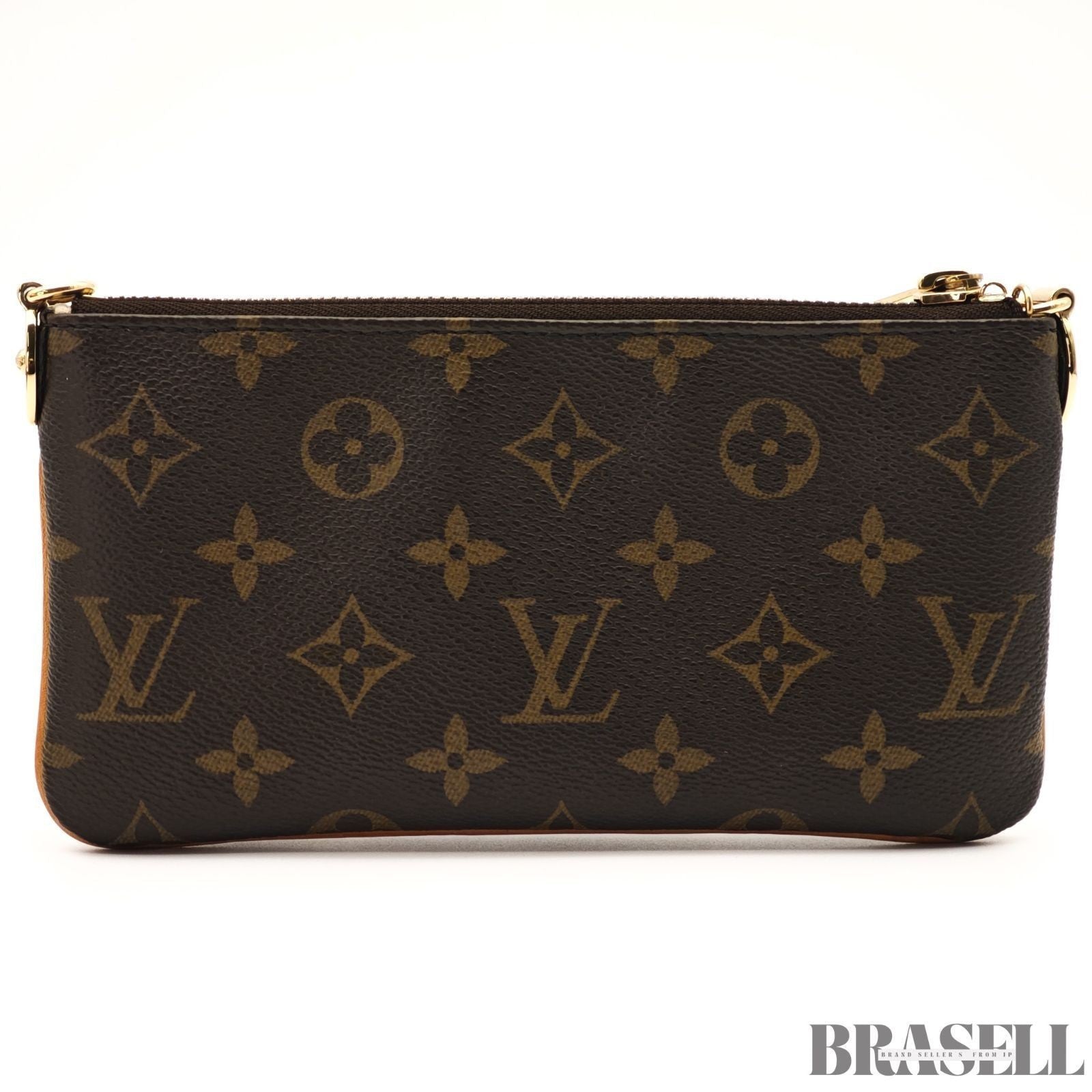LOUIS VUITTON Pochette Mila MM M60094 Shoulder Bag Compact Brown Monogram Canvas