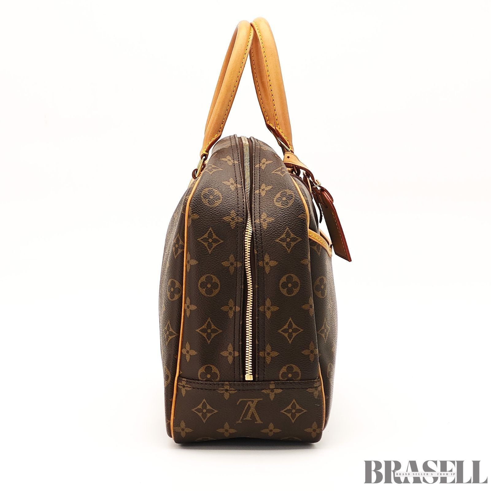 LOUIS VUITTON Deauville Hand Bag Monogram Leather Canvas Brown M47270 MB0055