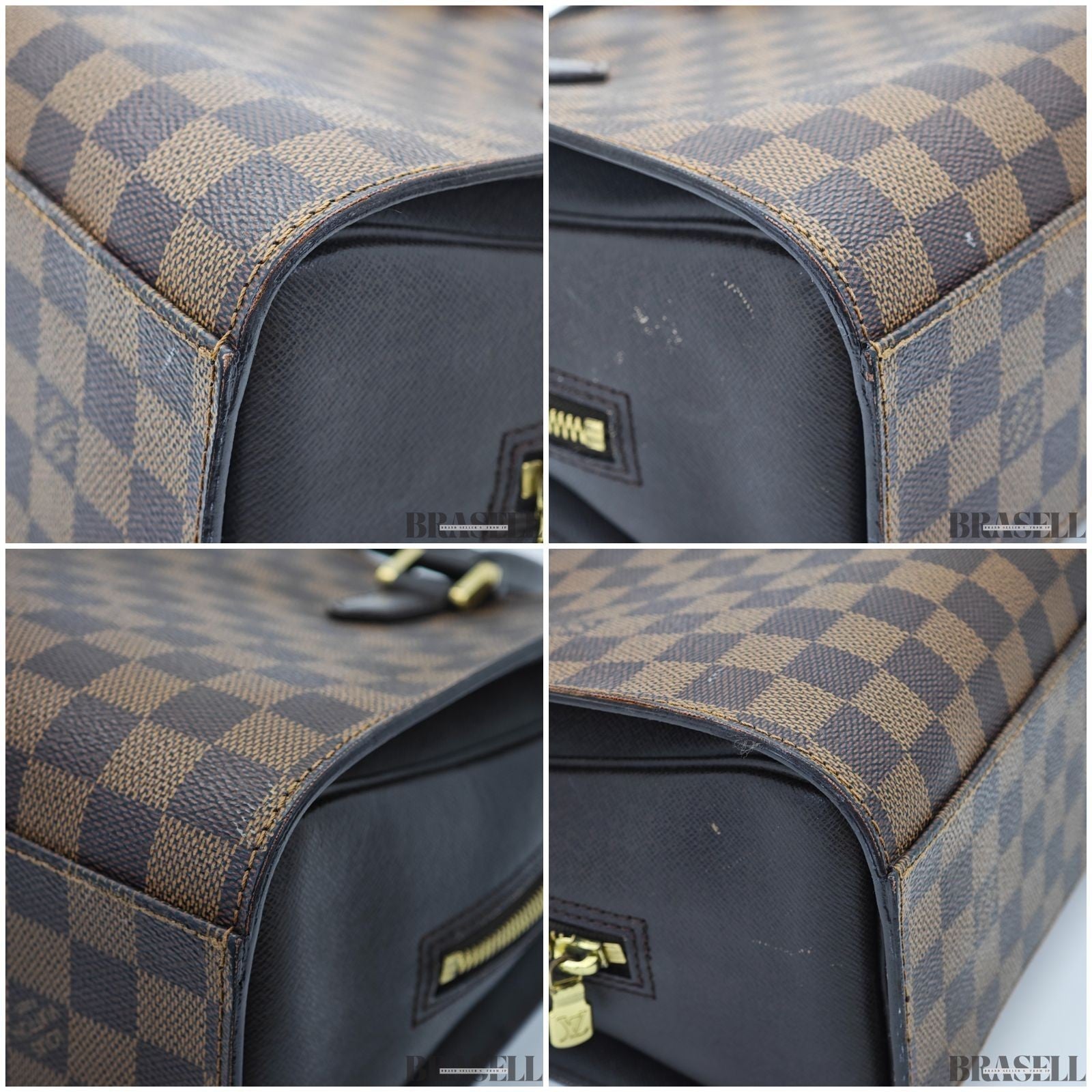 LOUIS VUITTON Triana N51155 Damier Ebene Handbag Brown Women’s