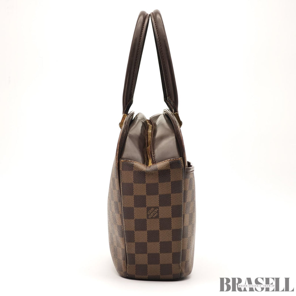 LOUIS VUITTON Saria ORIENTAL Hand Bag N51282 Damier Canvas Leather Ebene Brown