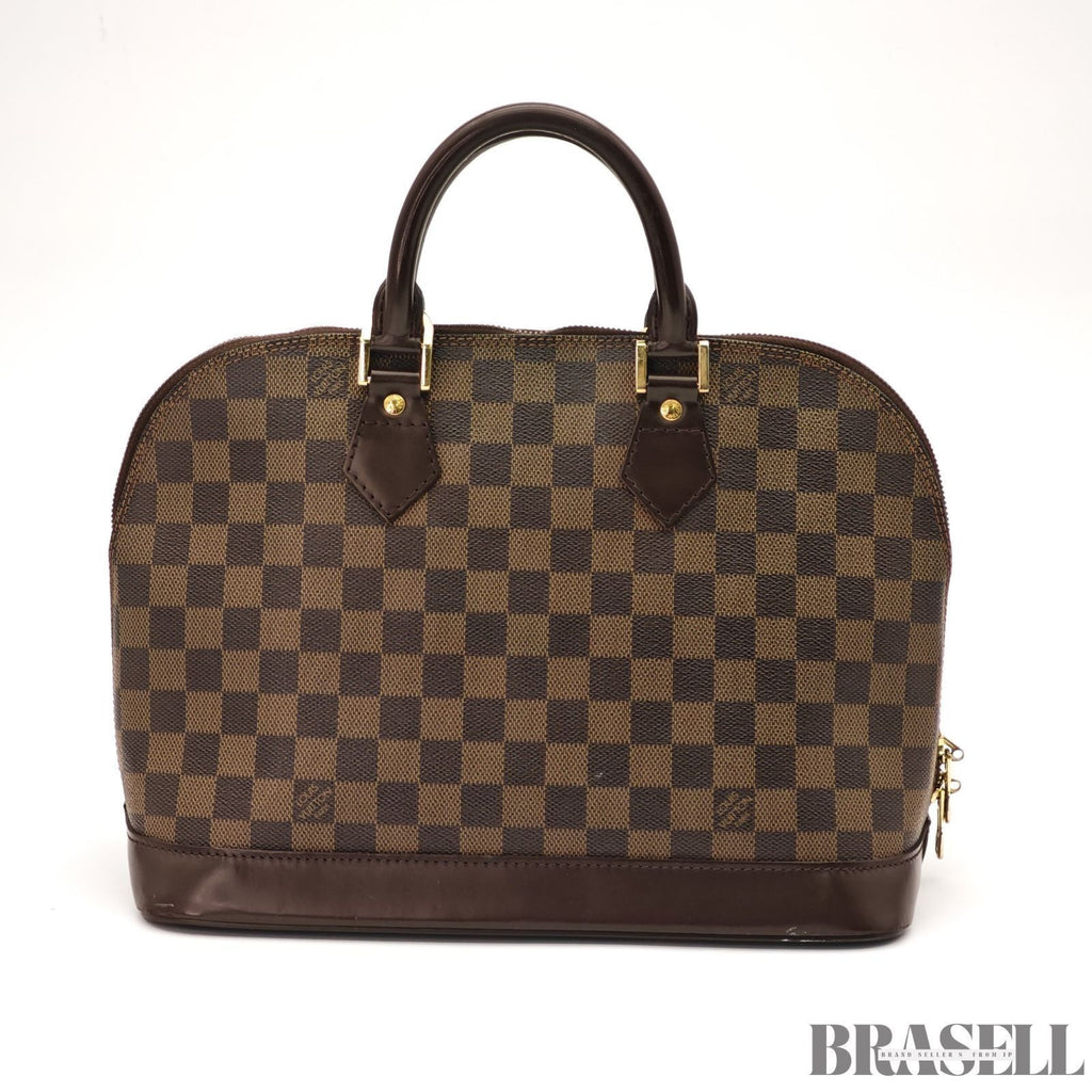 Louis Vuitton Hand Bag N51131 Alma Ebene Damier Canvas Brown FL1014