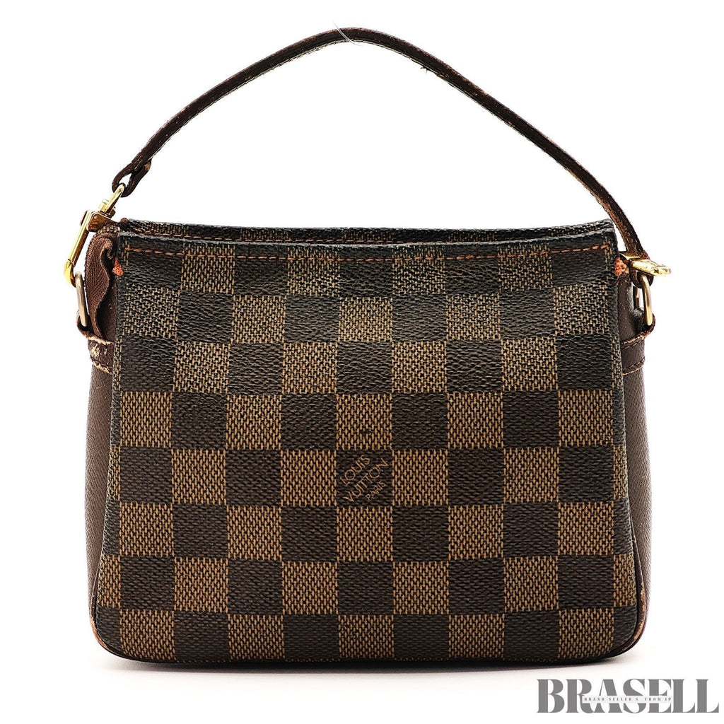 LOUIS VUITTON  Trousse Makeup Poach Hand Bag Damier Ebene Leather Brown N51982