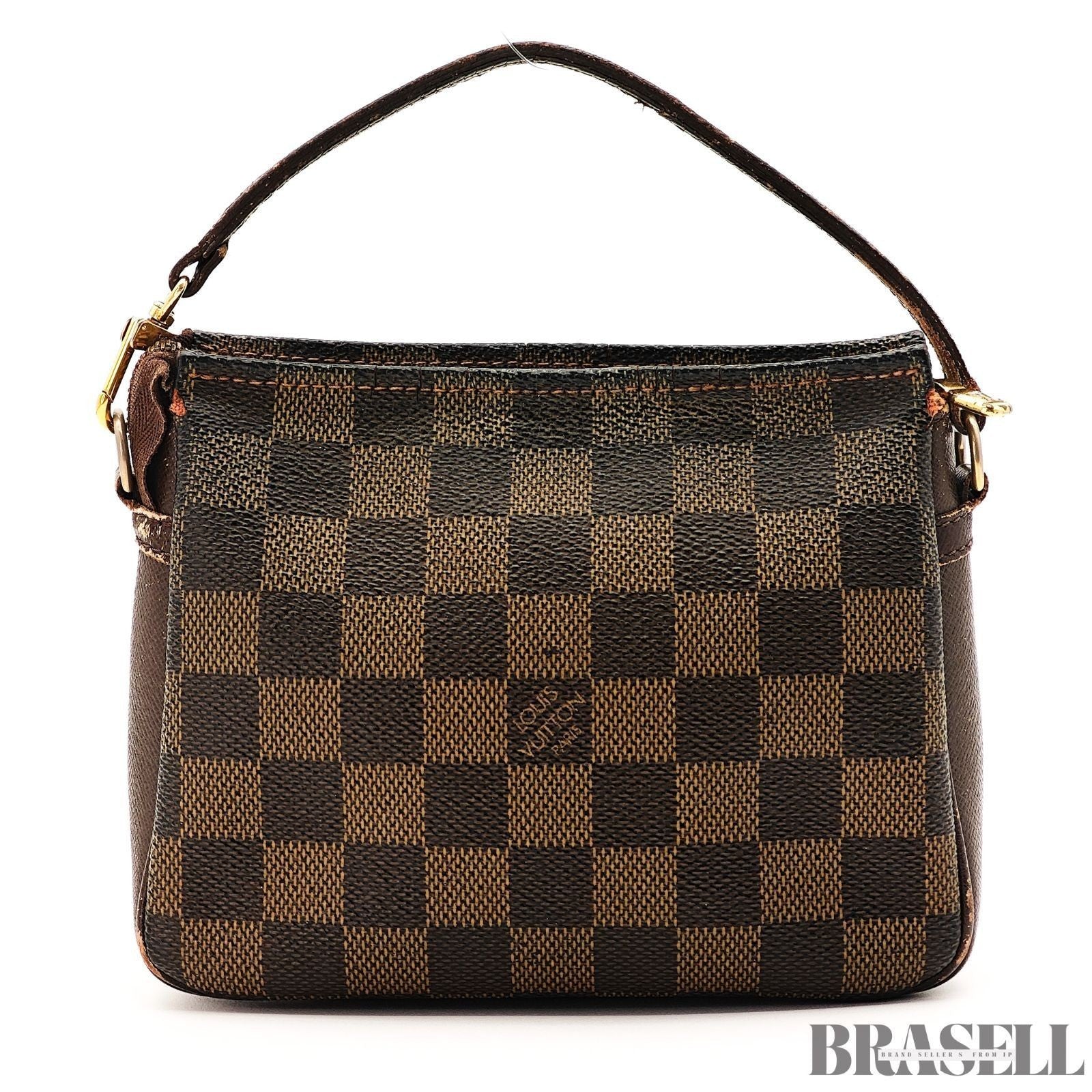 LOUIS VUITTON  Trousse Makeup Poach Hand Bag Damier Ebene Leather Brown N51982