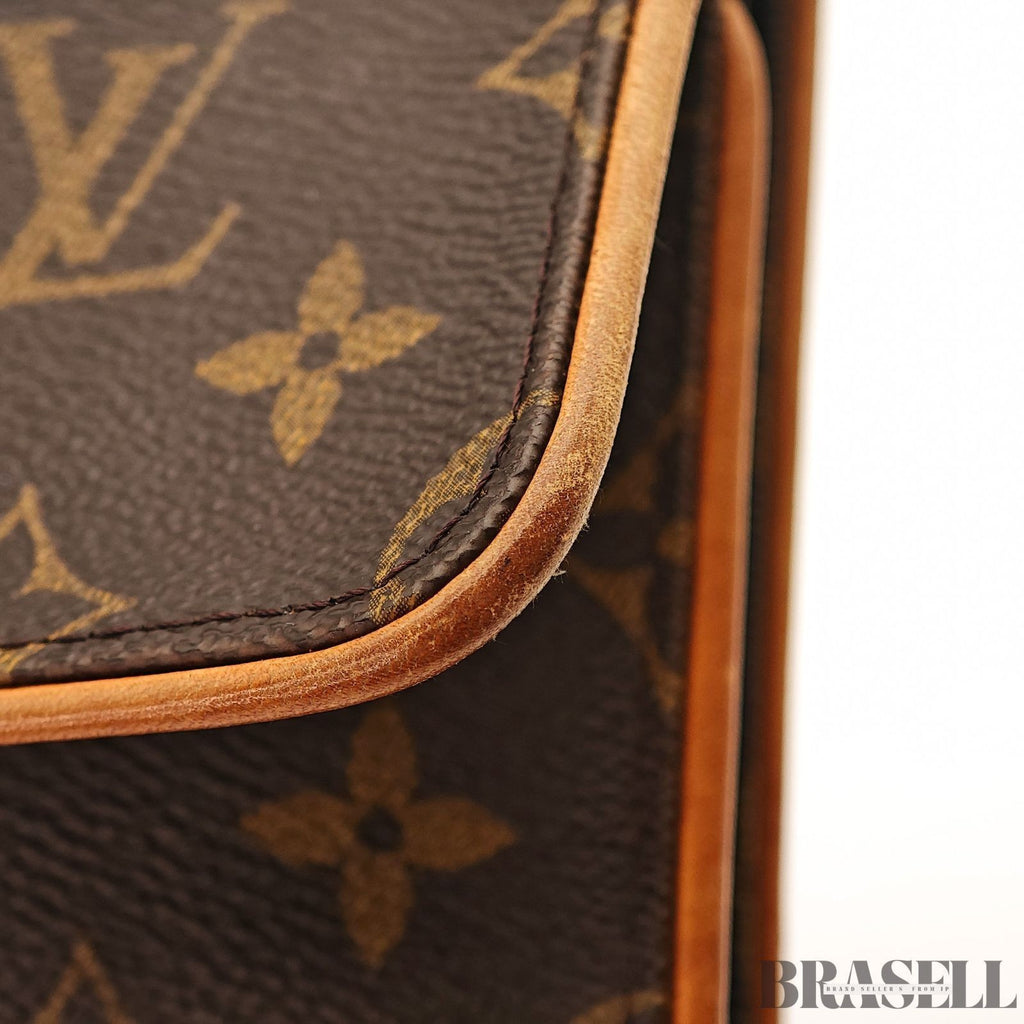 LOUIS VUITTON Pochette Twin GM 2Way Shoulder Bag Monogram Brown Spain CA0030