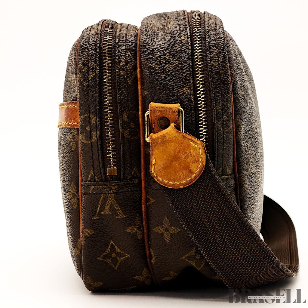 LOUIS VUITTON Reporter PM Crossbody Shoulder Bag Monogram Canvas Leather M45254