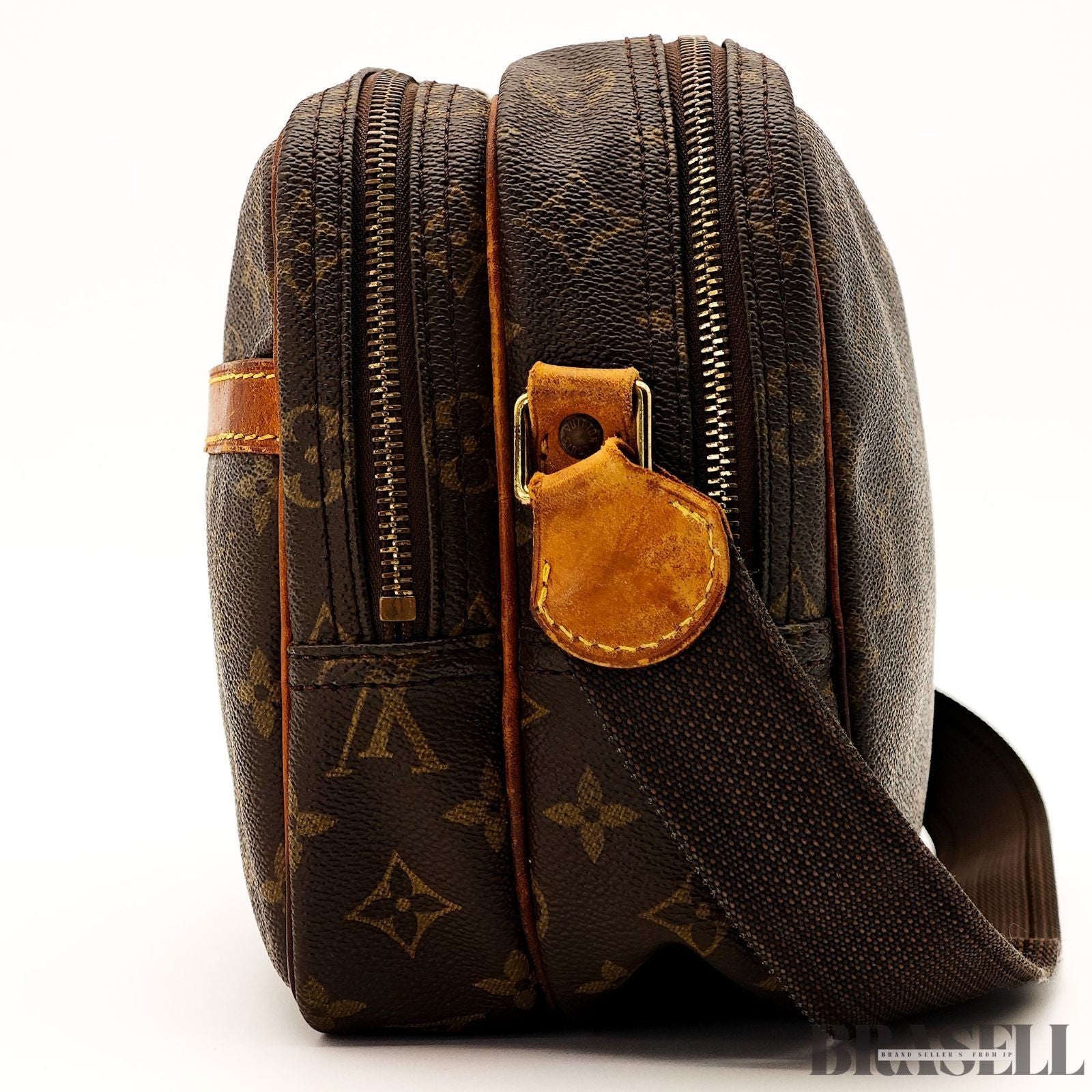 LOUIS VUITTON Reporter PM Crossbody Shoulder Bag Monogram Canvas Leather M45254