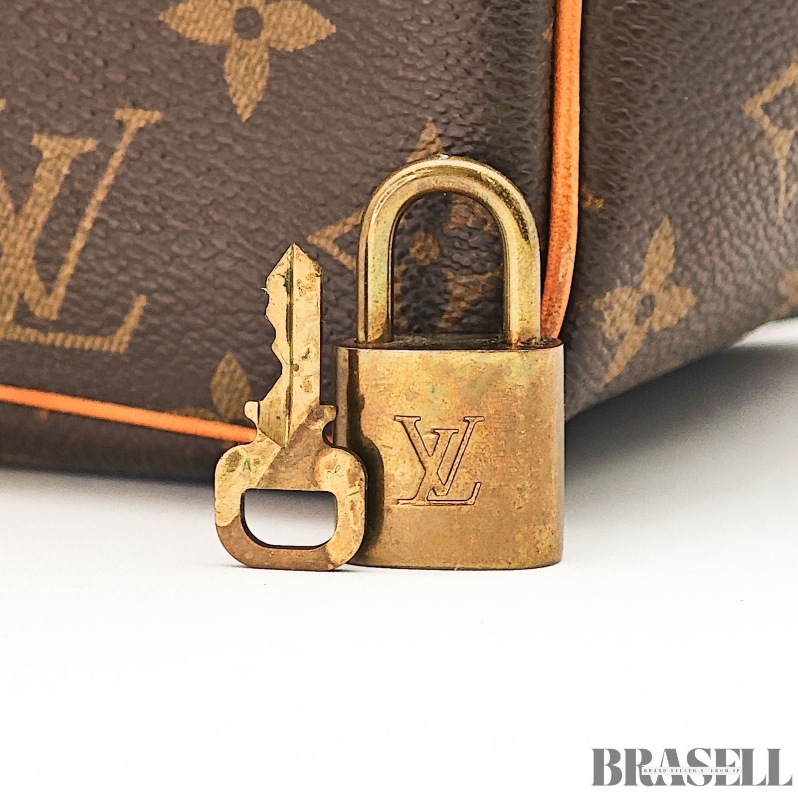 LOUIS VUITTON Deauville Hand Bag Monogram Leather Canvas Brown M47270 MB0055