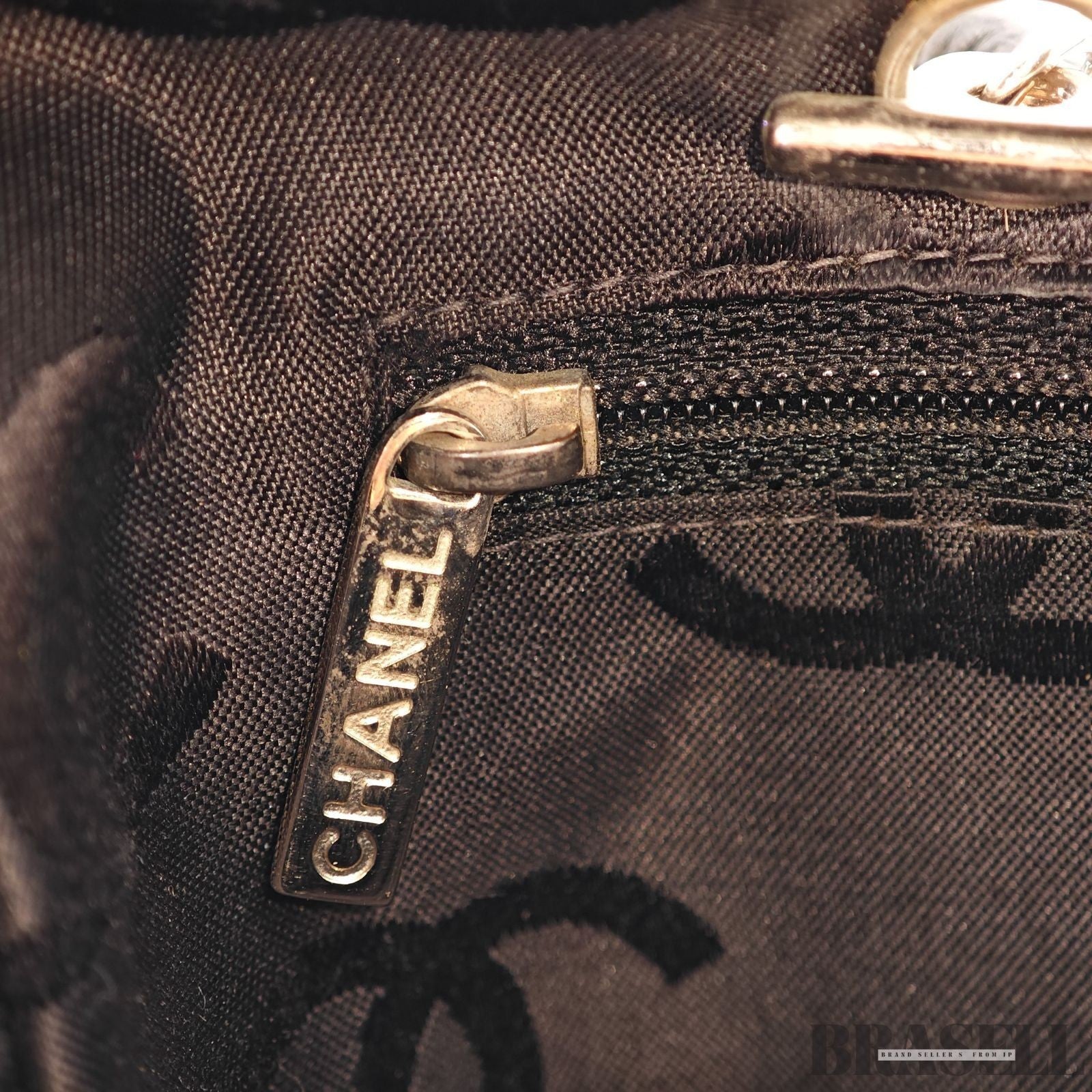 CHANEL Cambon Bowling Bag Handbag Leather Beige Black France Women