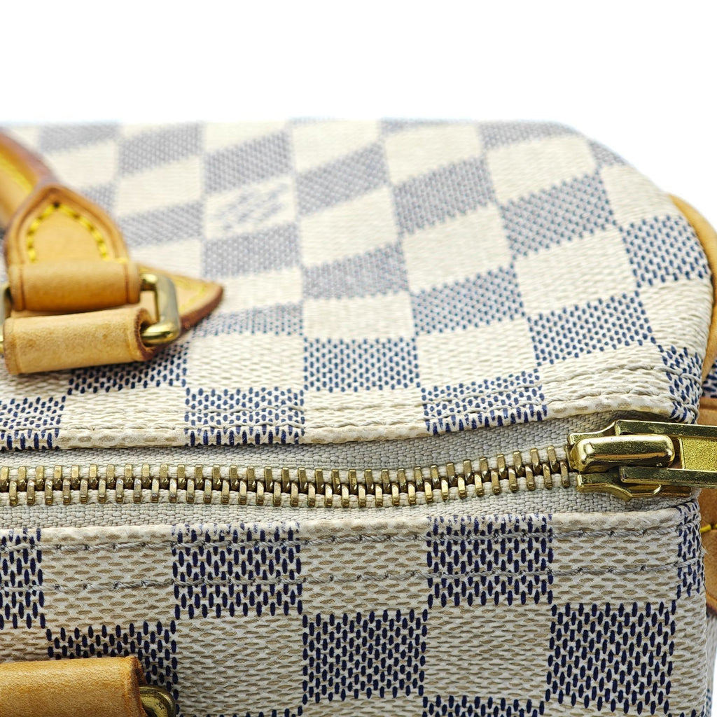 LOUIS VUITTON Damier Azur Speedy N41533 Boston Bag Large Capacity White