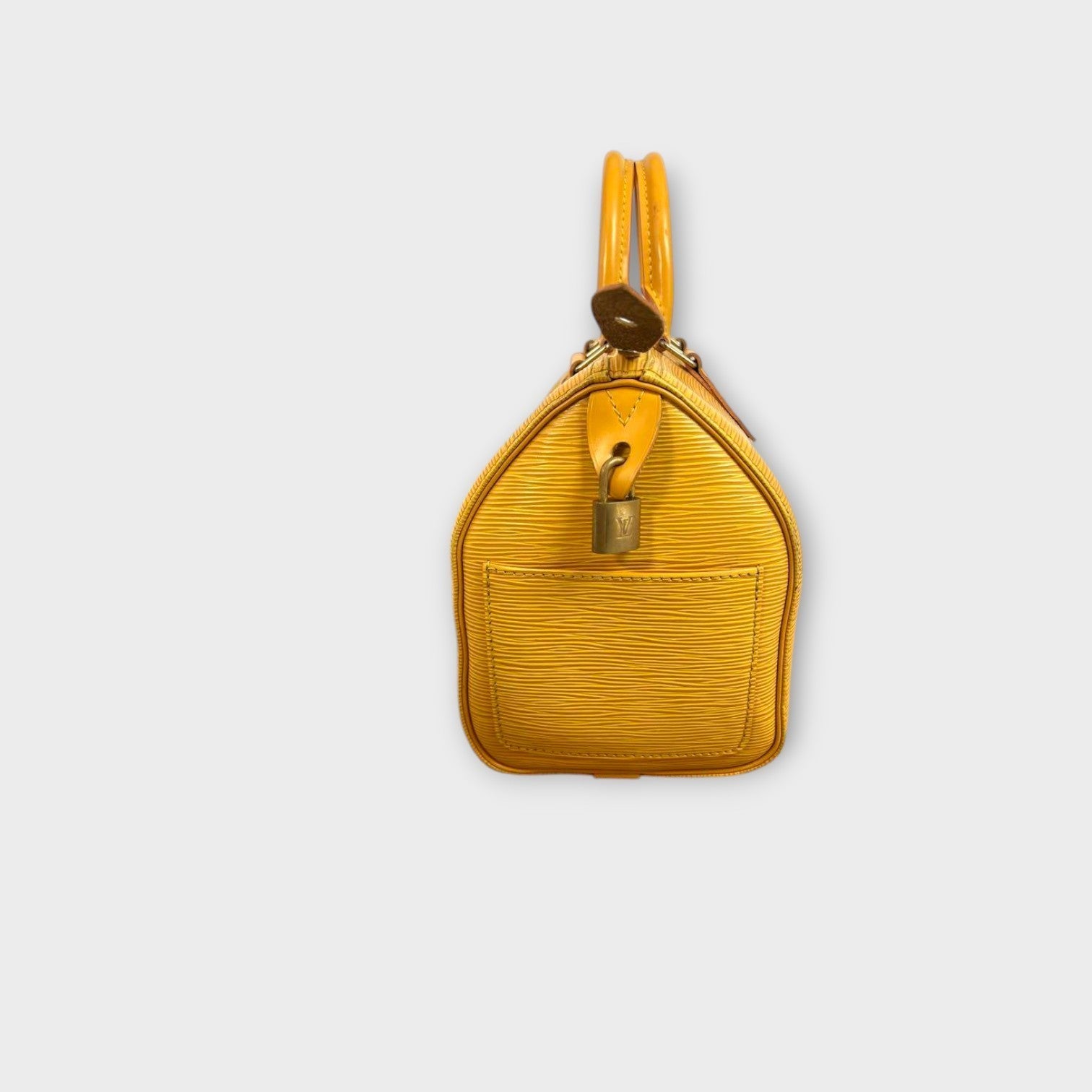 Louis Vuitton Speedy 25 M43019 Epi Leather Handbag Tote Bag Yellow 【B】