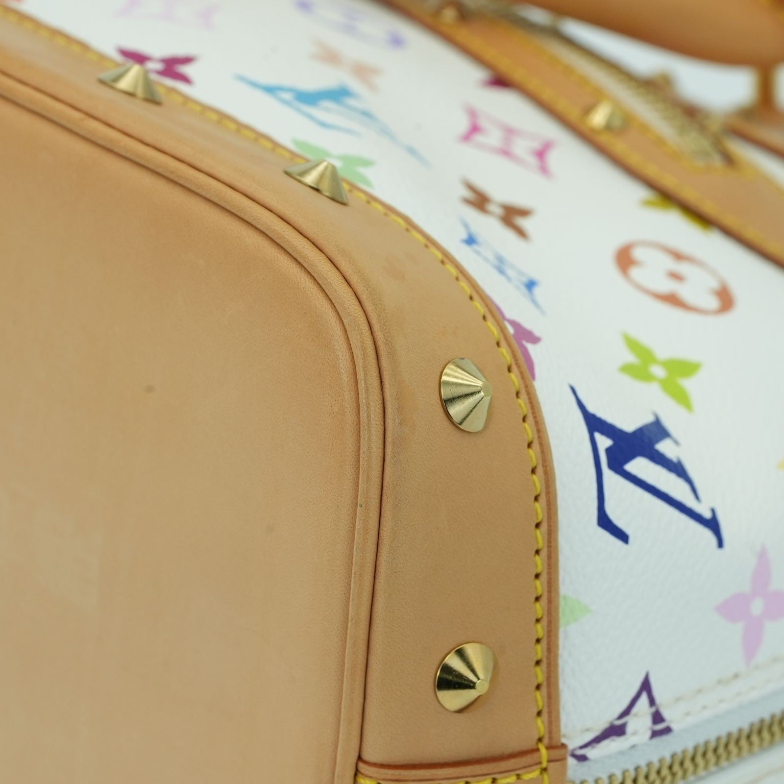 LOUIS VUITTON Multicolore Alma M40443 Handbag Blanc White Women's