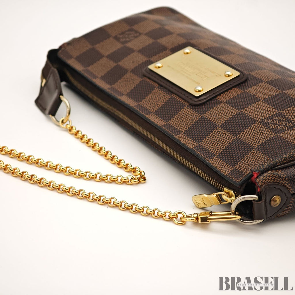 Louis Vuitton Damier Eva Hand Bag Damier Ebene N55213 Brown Compact