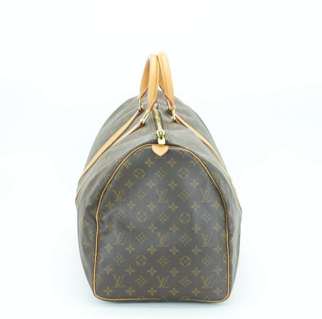 LOUIS VUITTON Keepall 55 M41424 Boston Bag Travel Bag Brown Large Capacity