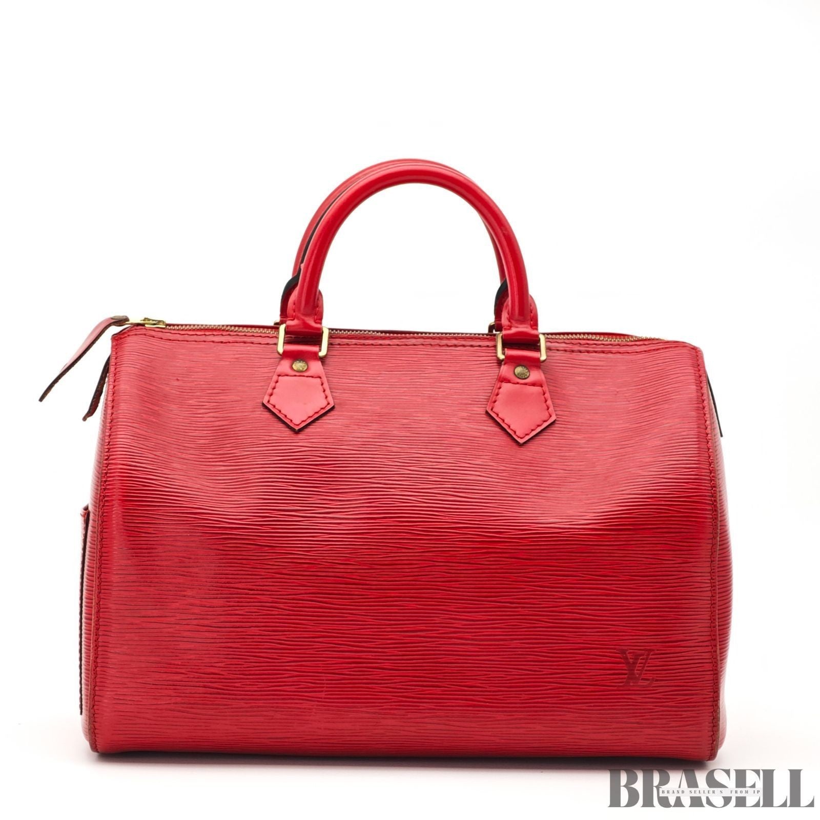 Louis Vuitton Epi Leather Speedy 30 Red Vintage Handbag Mini Boston Bag Women