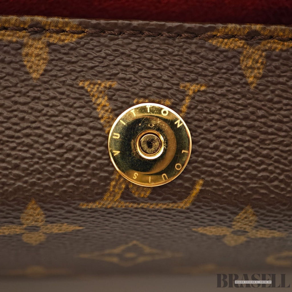 Auth Louis Vuitton Recital Handbag Monogram Tote Bag M51900 Brown