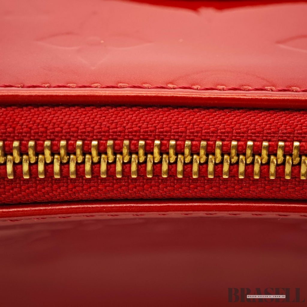 LOUIS VUITTON Monogram Vernis Bellevue PM Tote Bag Handbag Pomme D'amour M93583